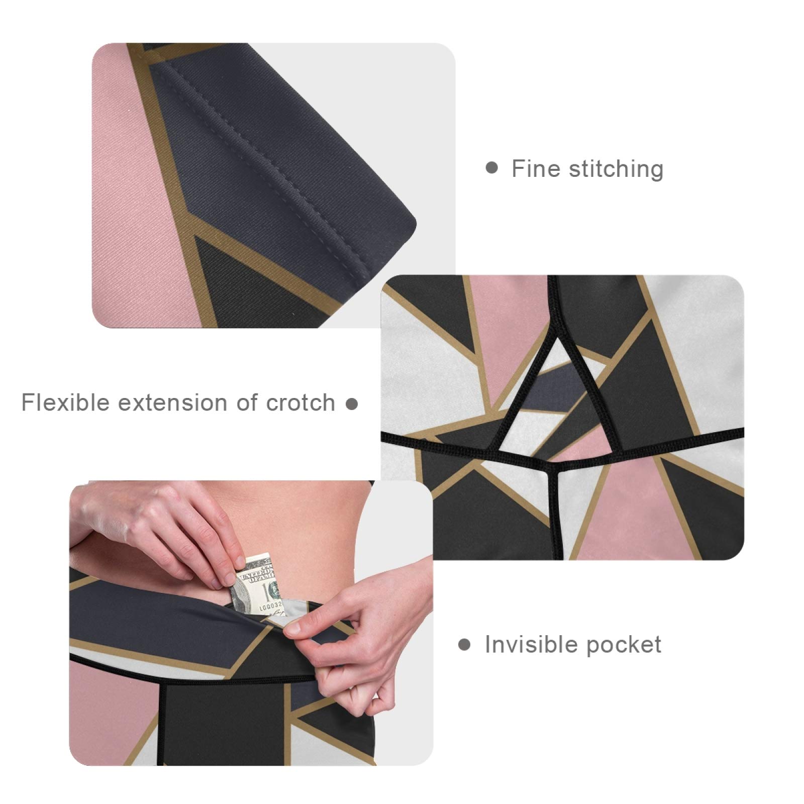 Stretchy High Waist Yoga Pants - Women's Tummy Control Leggings with Pockets for Workout & Running