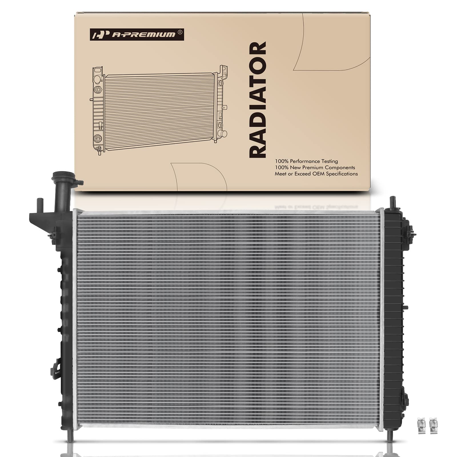 Premium Engine Coolant Radiator Assembly with Transmission Oil Cooler - Compatible with Buick Enclave, Chevy Traverse, GMC Acadia, Saturn Outlook (2007-2017) - Automatic Transmission Replacement Part #84079536 - Perfect for Engine Cooling System Repair & Maintenance
