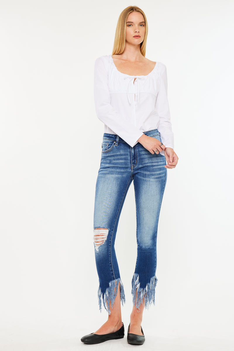 Audrina Mid Rise Ankle Skinny Jeans for Women - Stretch Denim Pants, Slim Fit, Comfortable Everyday Wear - Perfect for Work, Casual Outfits & Date Nights