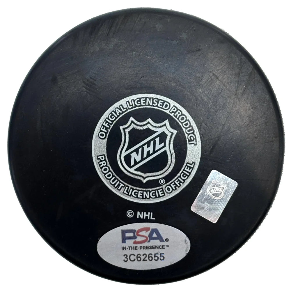 Jonathan Quick Autographed Columbus Blue Jackets Puck with 