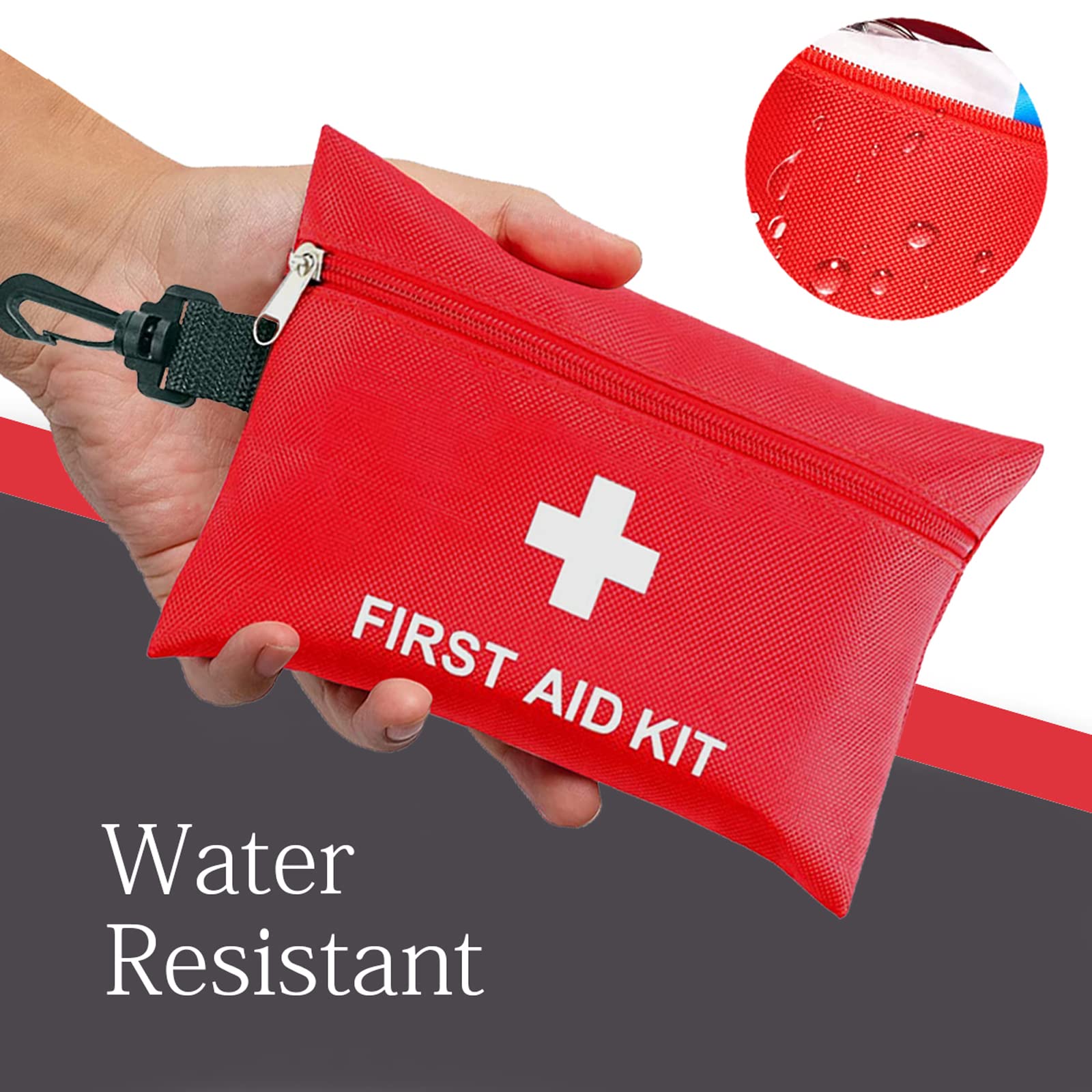 97-Piece First Aid Kit for Travel, Camping, Hiking & Emergency Preparedness - Compact Medical Supplies for Cars, Home, School & Sports Activities - Essential Safety Kit for Outdoor Adventures & Everyday Use