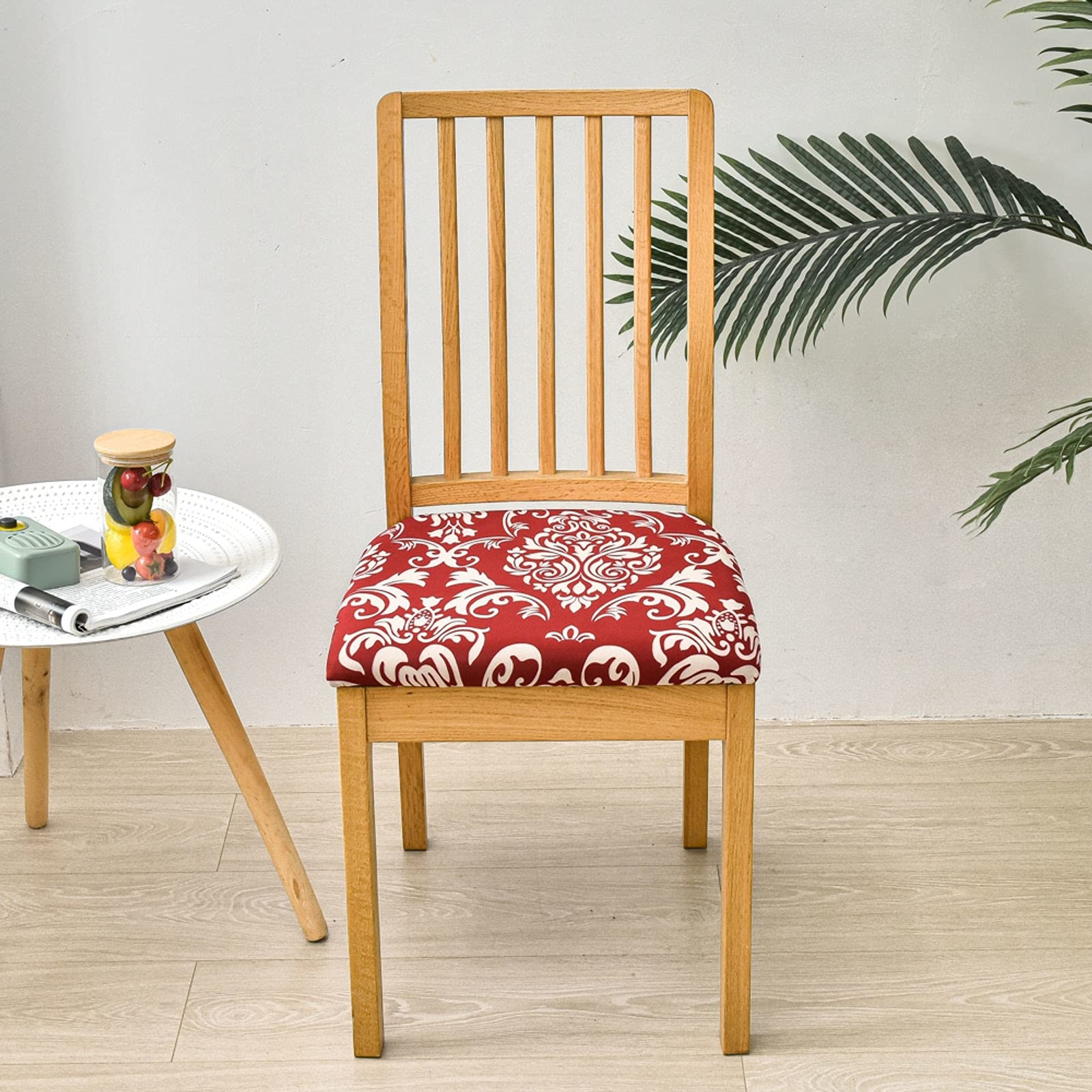 Stretch Dining Chair Covers - Set of 4, Washable Spandex Seat Protectors for Dining & Living Room