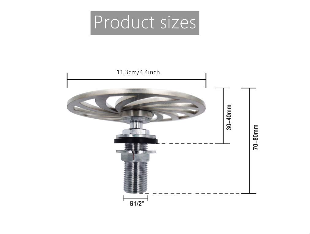 Stainless Steel G1/2'' Automatic Glass Rinser & Cup Washer - Bar Pitcher Rinser for Restaurants, Hotels, and Commercial Use - Perfect for Washing Beer Glasses, Wine Cups, and Drinkware