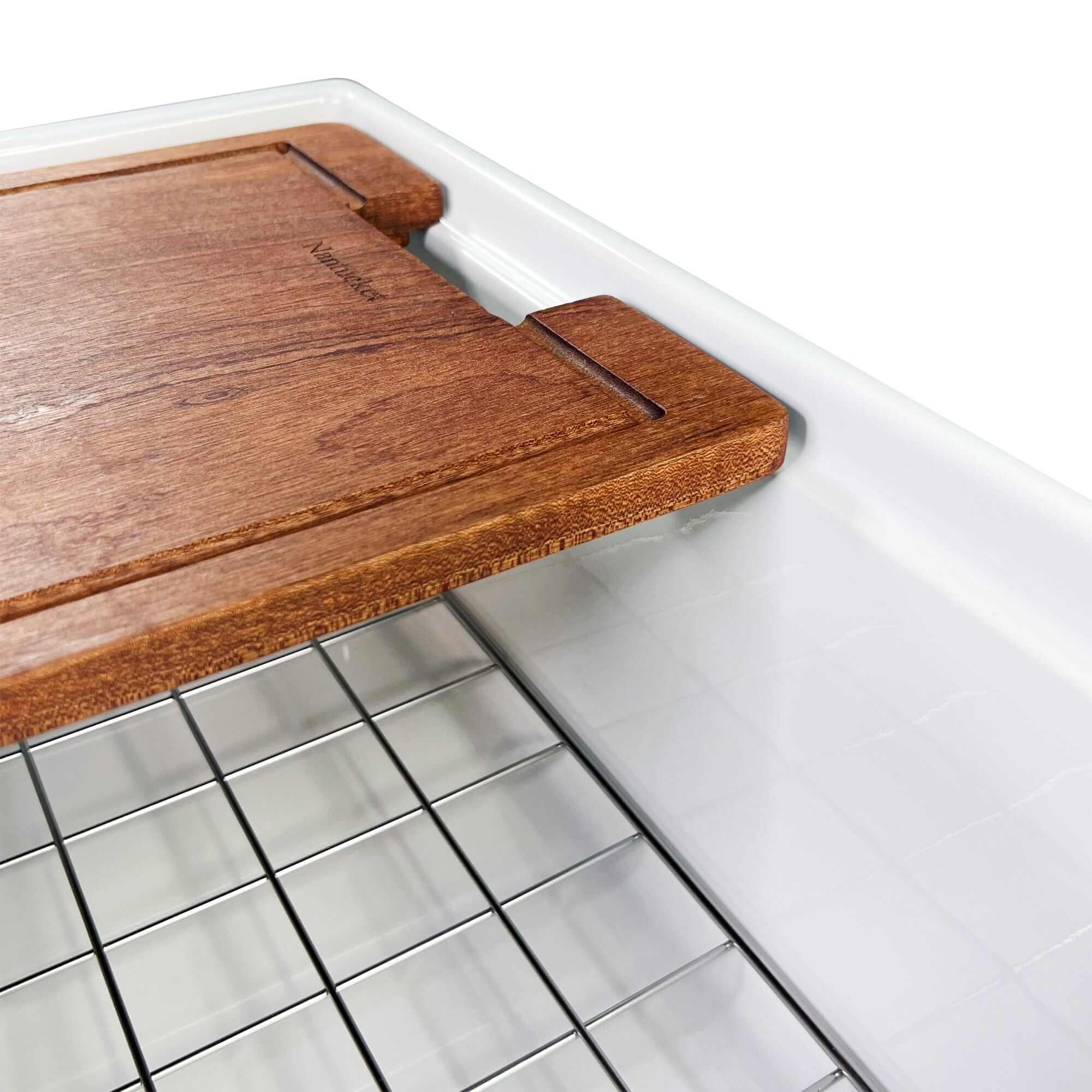 Nantucket Sinks 36-Inch Workstation Fireclay Farmhouse Apron Sink with Accessories | Model PS36W | Perfect for Kitchen Remodeling & Commercial Use