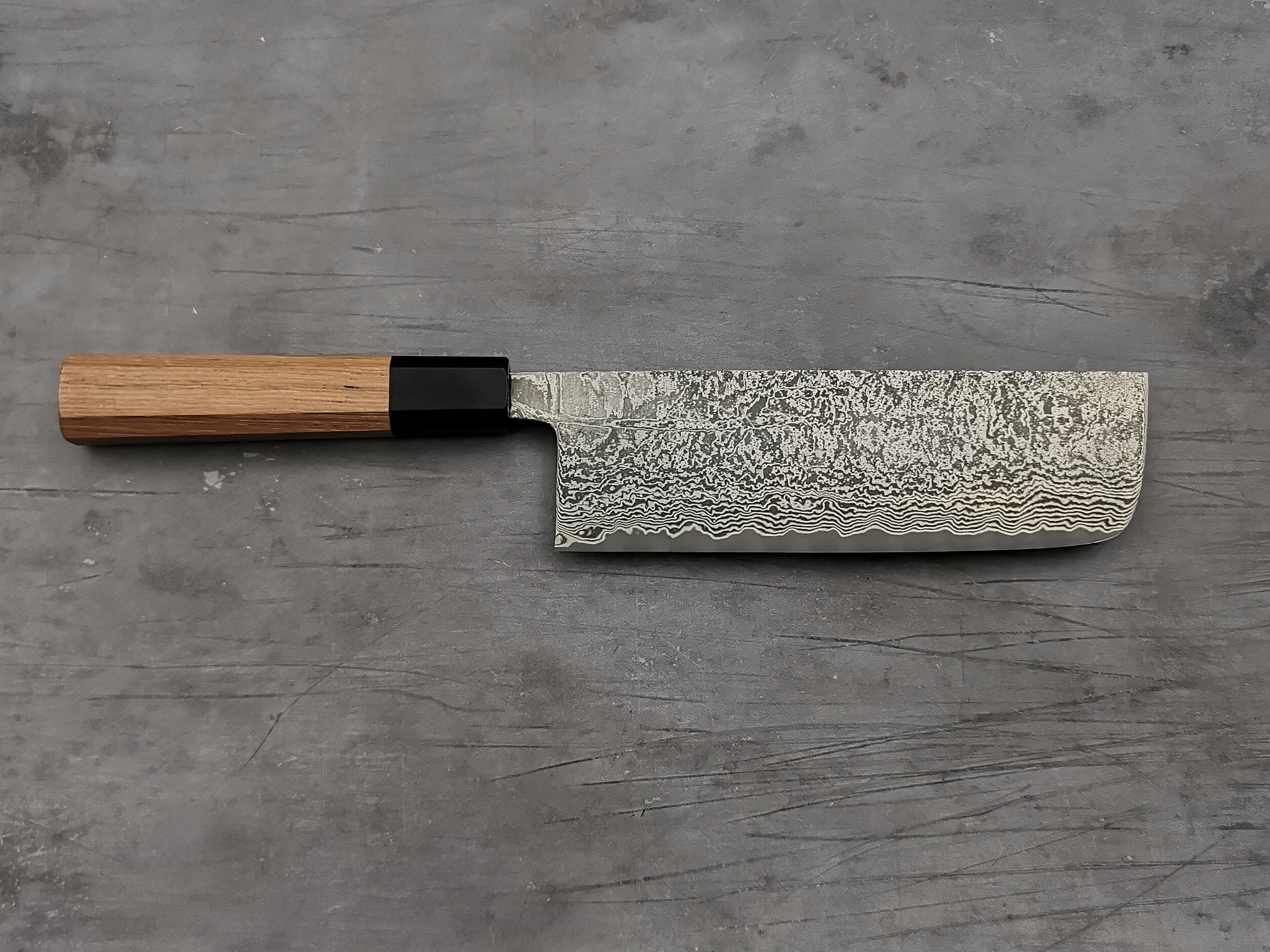 Shiro Kamo SG2 Damascus 180mm Nakiri Japanese Chef Knife - Premium Kitchen Knife for Slicing Vegetables, Fruits & Herbs - Perfect for Home Cooks & Professional Chefs
