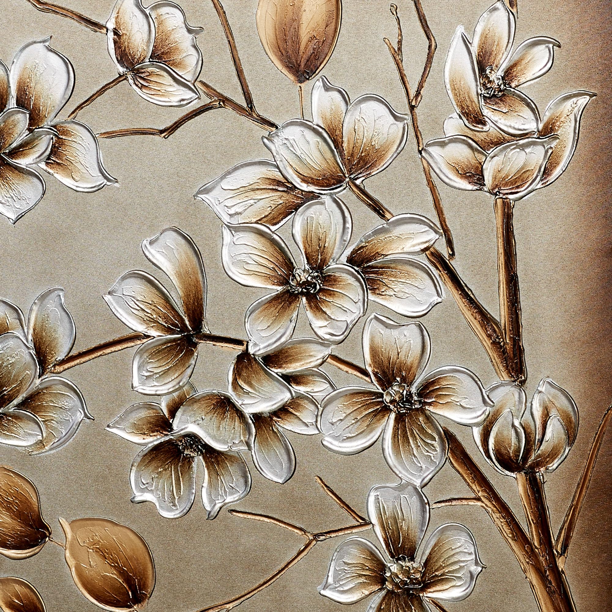 Hand-Painted Branches in Bloom Floral Canvas Wall Art Set of 2 - Wood Framed Statement Painting for Home Decor | Perfect for Bedroom, Living Room, Kitchen & Bathroom | Adds Nature-Inspired Elegance to Any Space