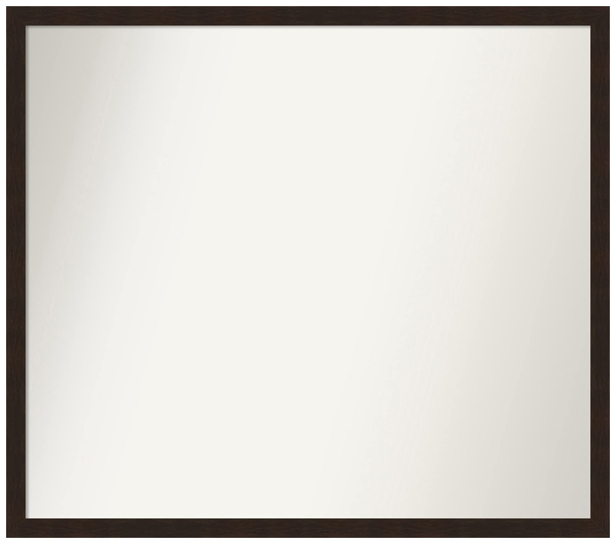 Amanti Art Non-Beveled Custom Wall Mirror 22x25 Inches - Carlisle Espresso Narrow Frame - Bathroom & Living Room Decor - Available in Various Custom Sizes