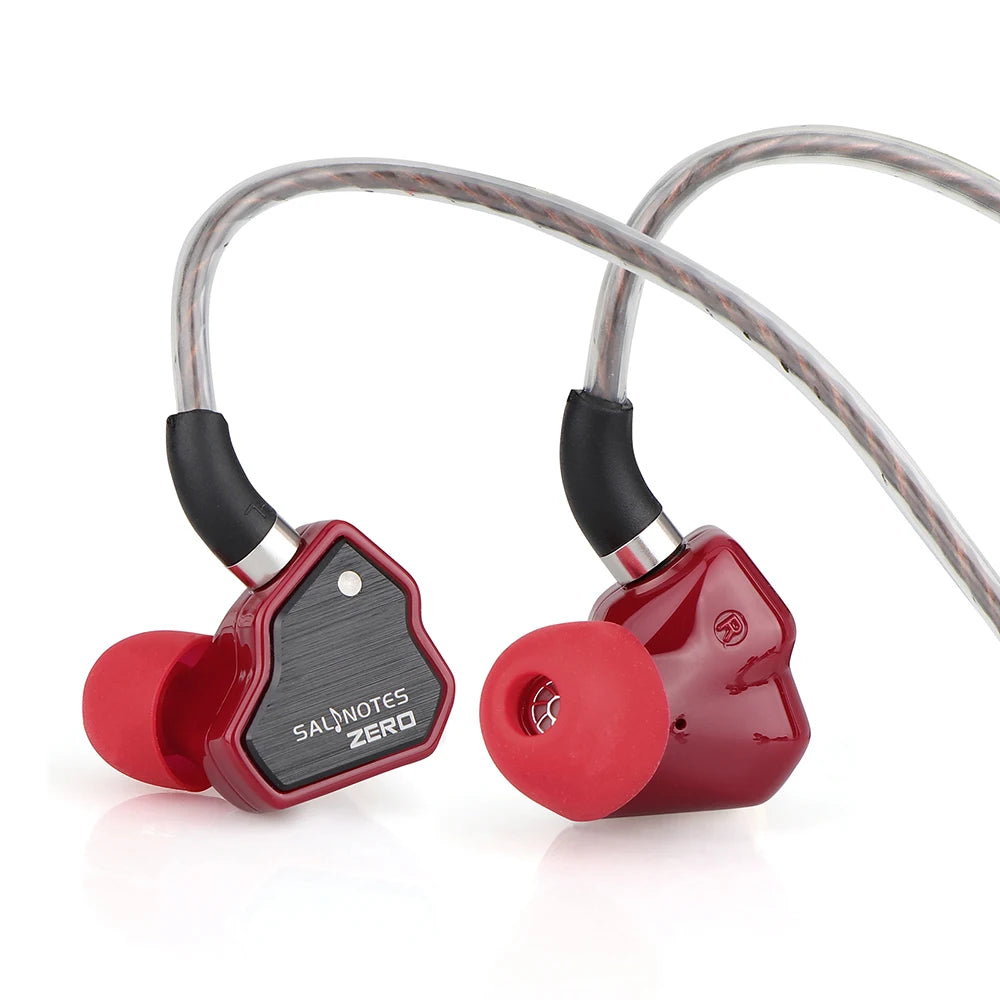 7Hz Salnotes Zero HiFi 10mm Dynamic Driver In-Ear Earphones - High Resolution Audio, Noise Isolation for Music, Gaming & Travel (Black/Blue)