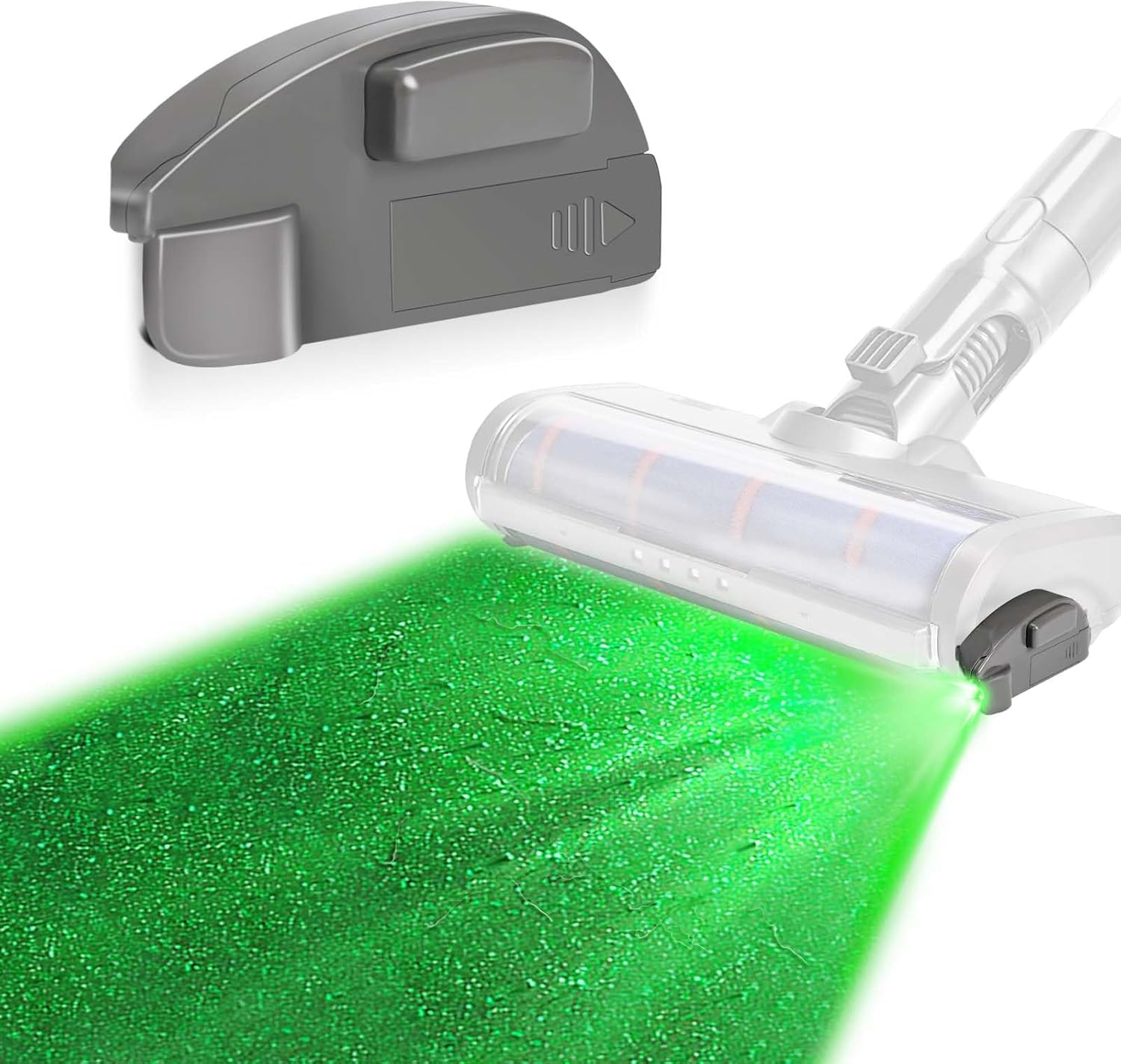 Universal Vacuum Cleaner Dust Display Light - Green LED Attachment for Dyson, Shark & Bissell | Reveals Pet Hair & Fur | Upgrade Vacuum Accessories | Perfect for Home Cleaning, Car Detailing & Pet Hair Removal
