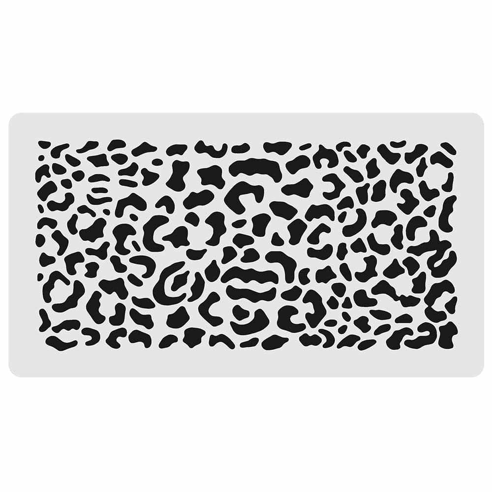 Cheetah Print Stencil Template 9x5 Inches - DIY Craft, Wall Art, Fabric Painting & Home Decor Projects