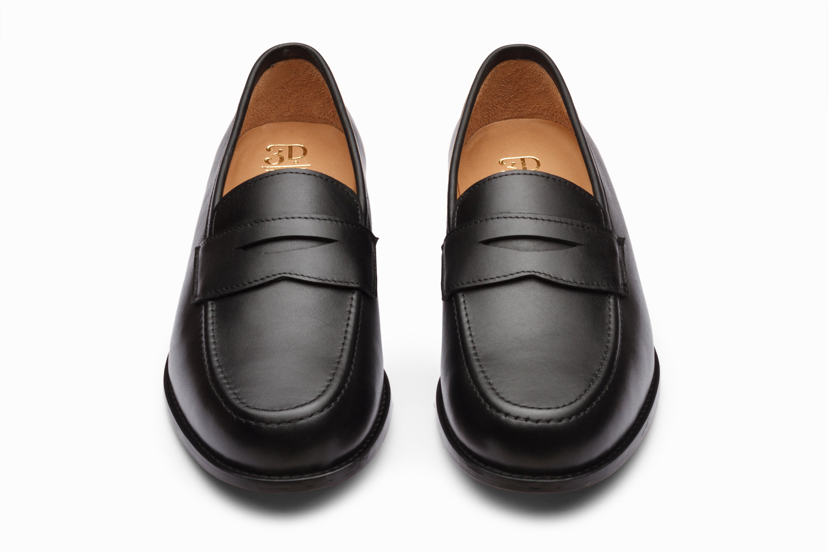 John Penny Loafer Shoes for Men - Classic Black Leather Slip-On Dress Loafers | Comfortable & Stylish for Business, Office, and Formal Occasions