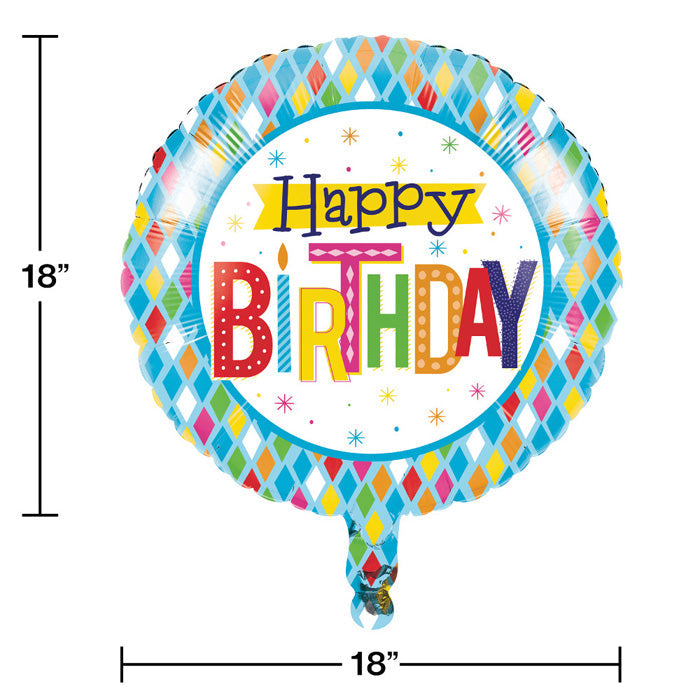 10-Piece Bulk Bright Birthday Mylar Balloons - Party Decorations for Birthdays, Baby Showers & Celebrations