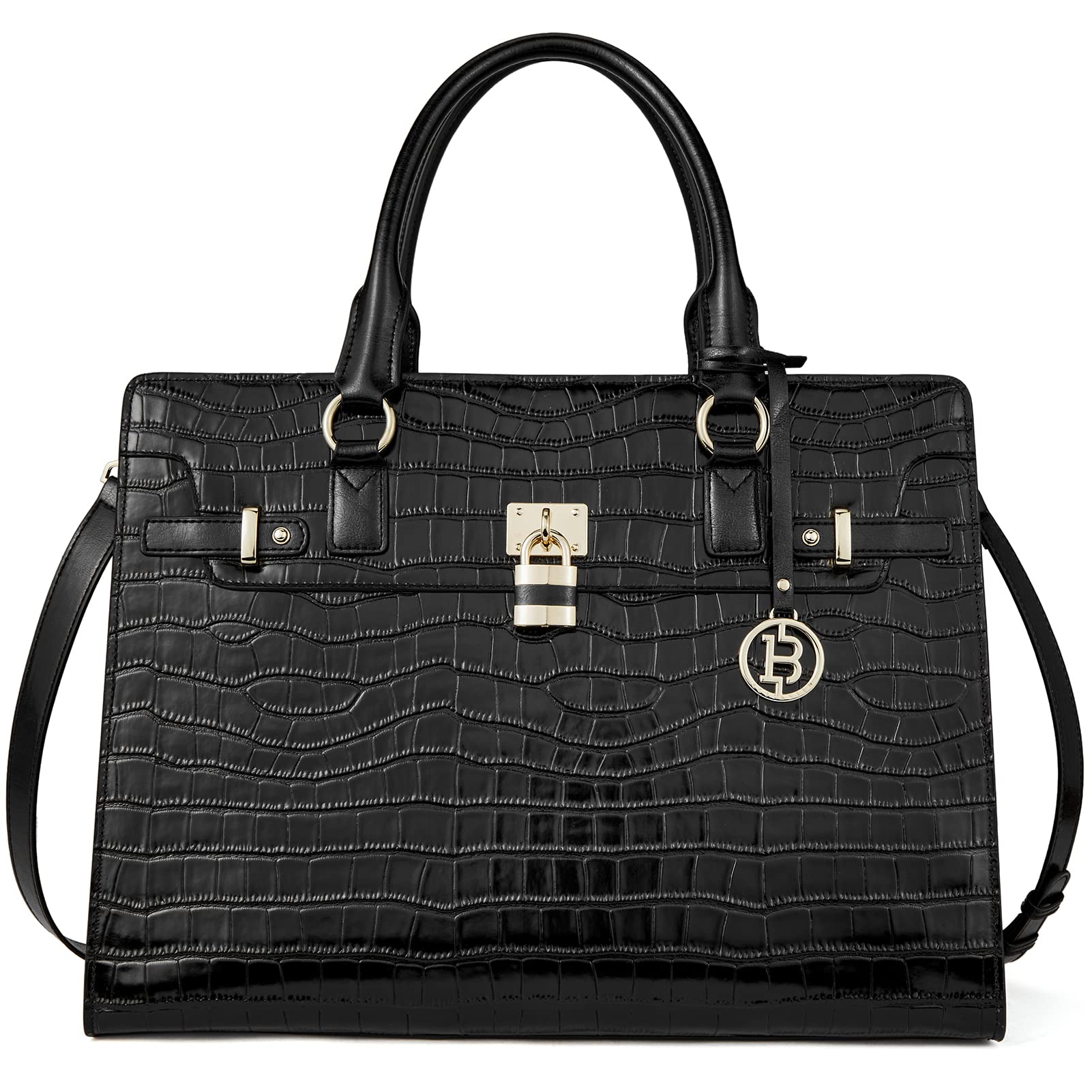 BOSTANTEN Genuine Leather Women's Briefcase - 15.6 Inch Laptop Bag, Professional Work Tote & Shoulder Bag for Business, Office & Travel | Stylish & Durable Computer Bag for Women Professionals