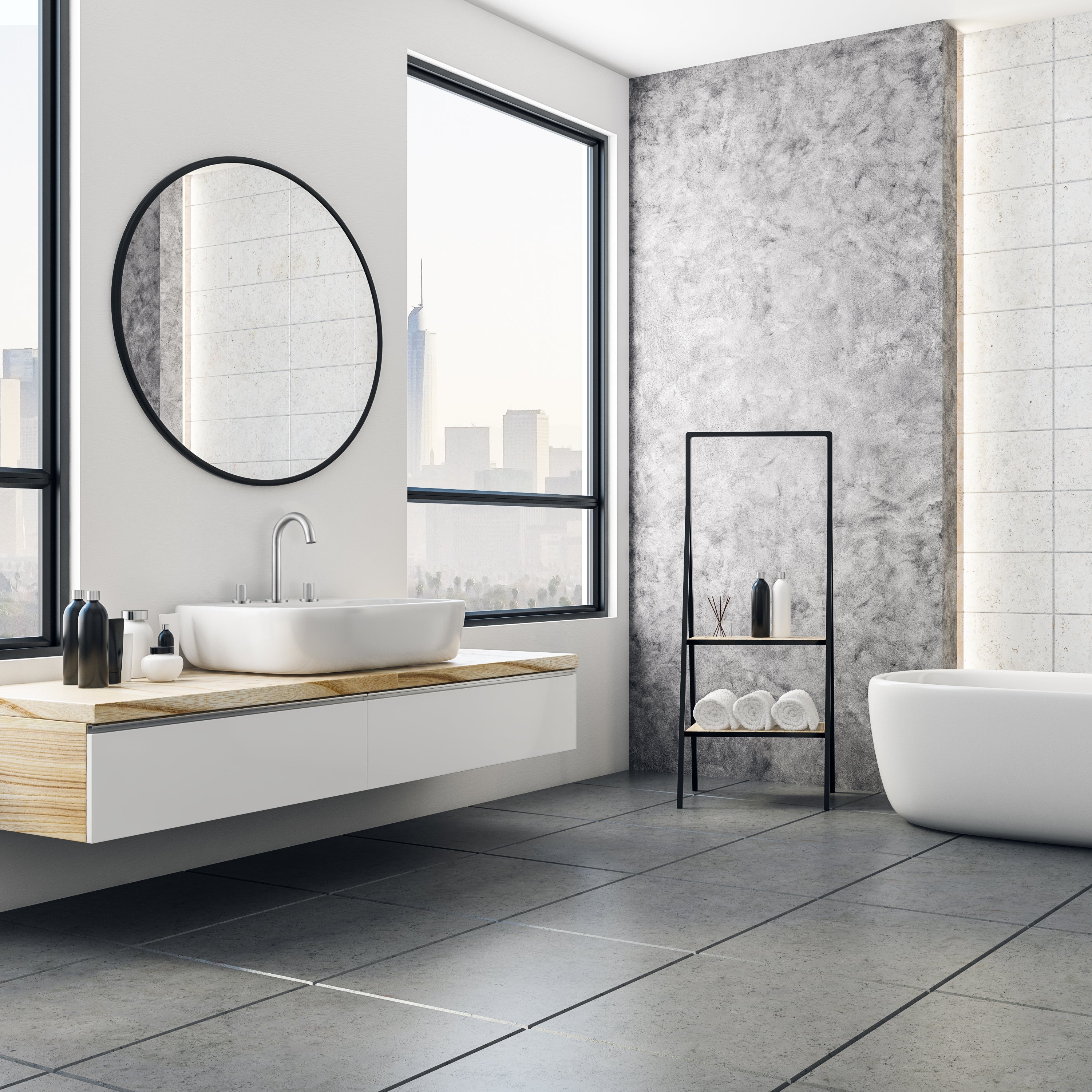Ancona Industria Series Widespread Bathroom Faucet in Brushed Nickel - Modern Waterfall Design for Vanity Sinks, Powder Rooms & Guest Bathrooms
