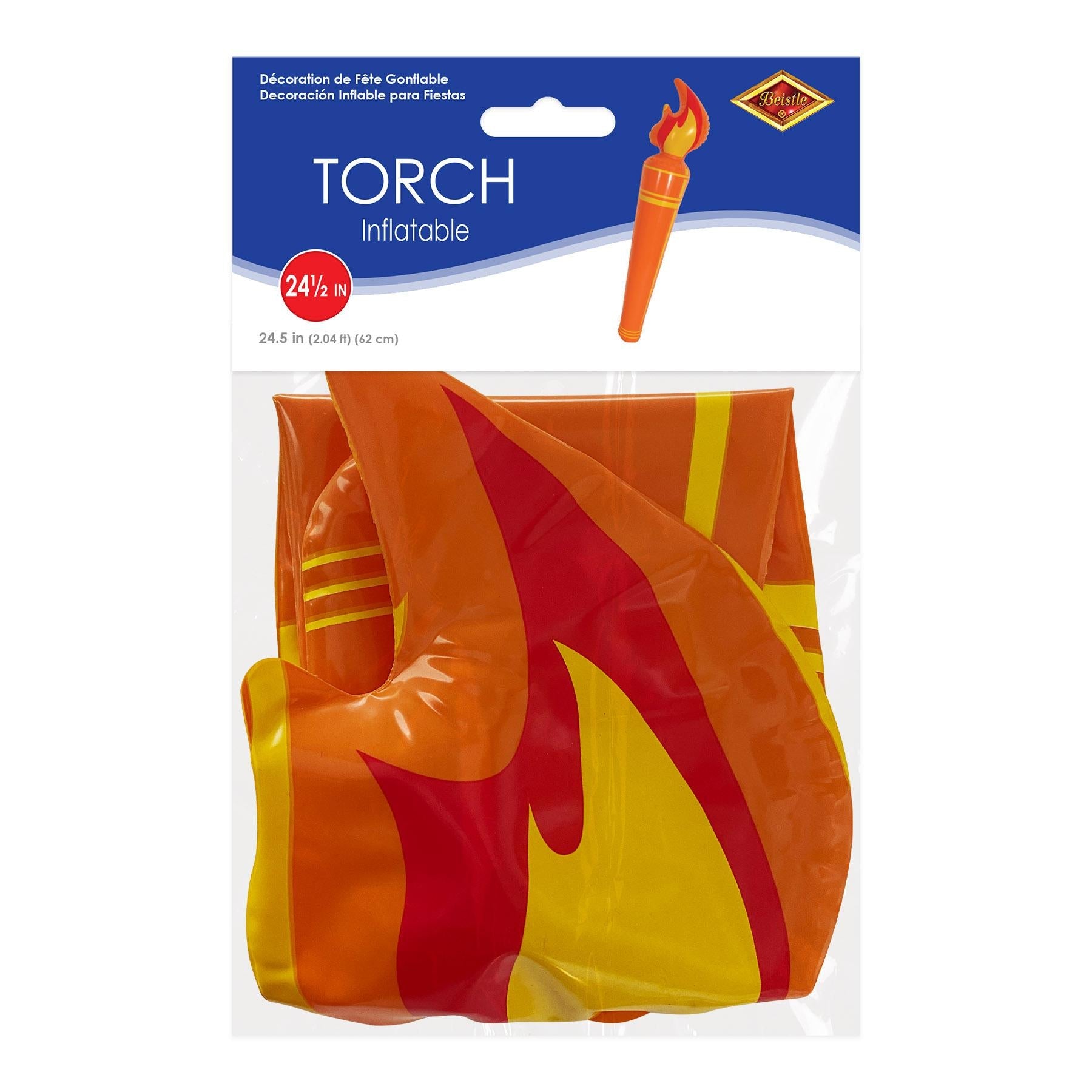 12 Pack Beistle Inflatable Torch - Party Decorations for Halloween, Luau, Olympics & Themed Events - Perfect for Indoor & Outdoor Celebrations