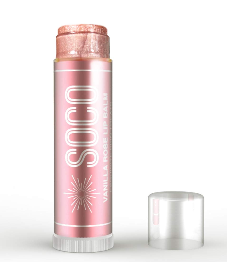 Organic Tinted Lip Balm - Vanilla Rose Flavor | Natural Moisturizing & Nourishing Lip Care | Perfect for Daily Use, Makeup Looks & Dry Lips