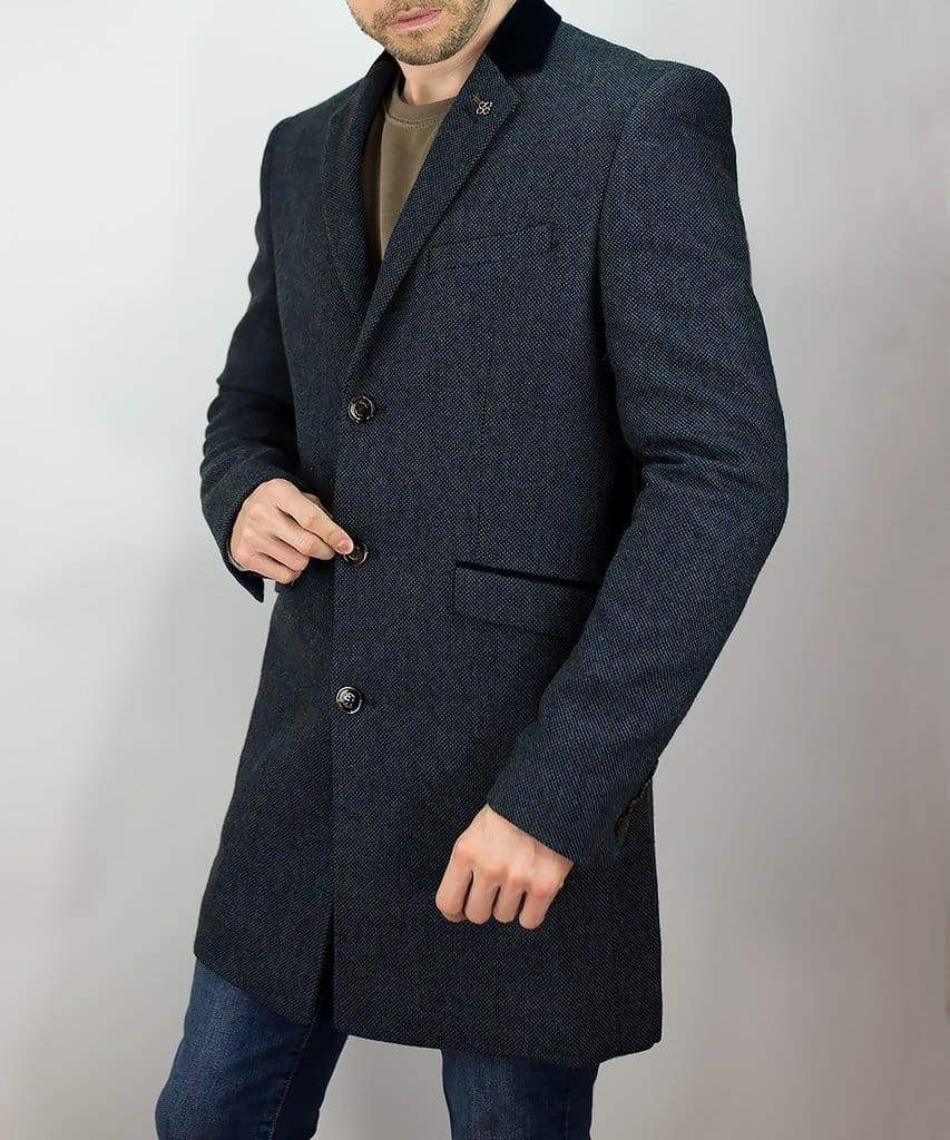 Cavani Men's Kingston Wool Blend Overcoat - Classic Winter Coat for Business & Formal Occasions