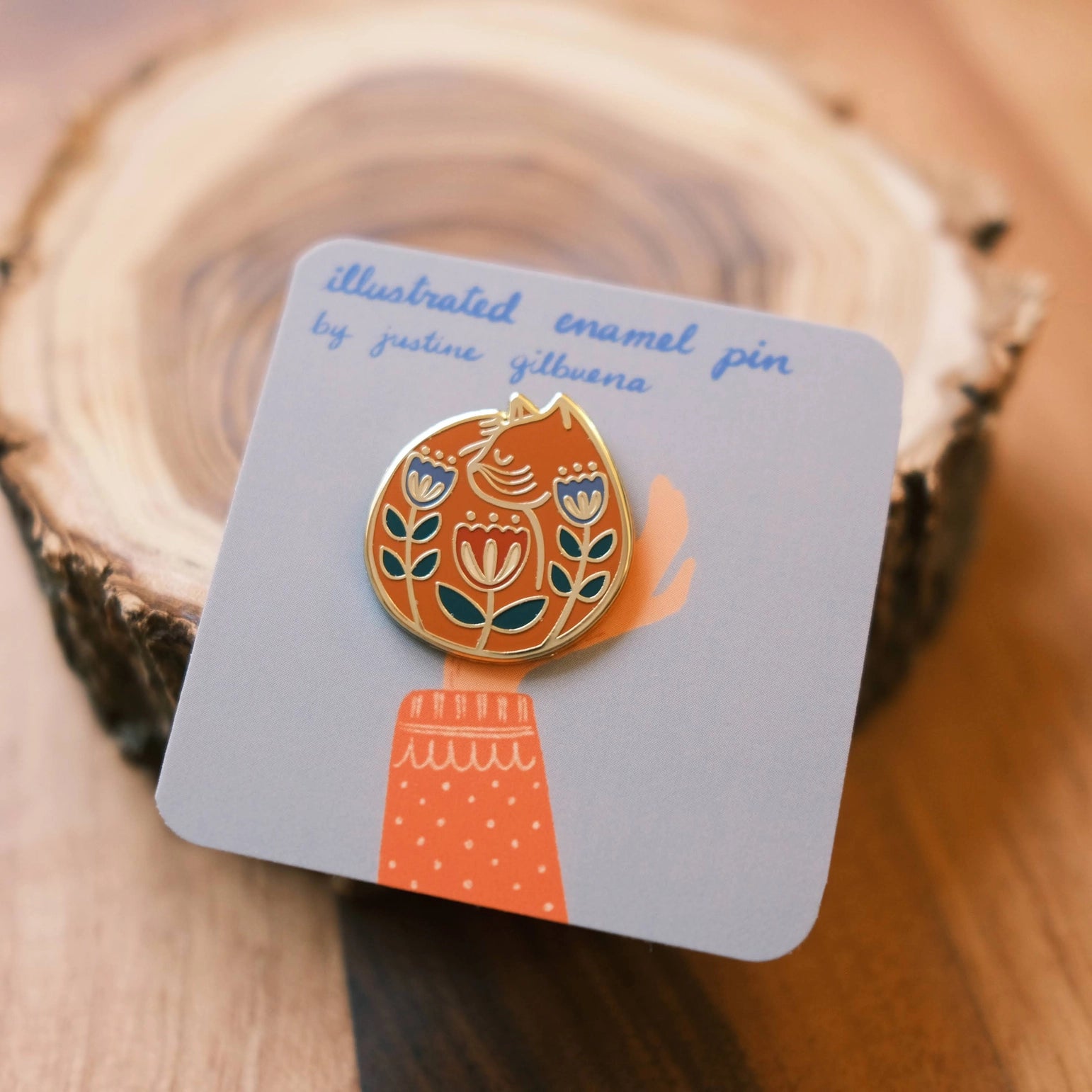 Cat Nap (Orange) Enamel Pin - Cute Cat Lover Accessory for Backpacks, Jackets & Denim - Perfect Gift for Pet Owners