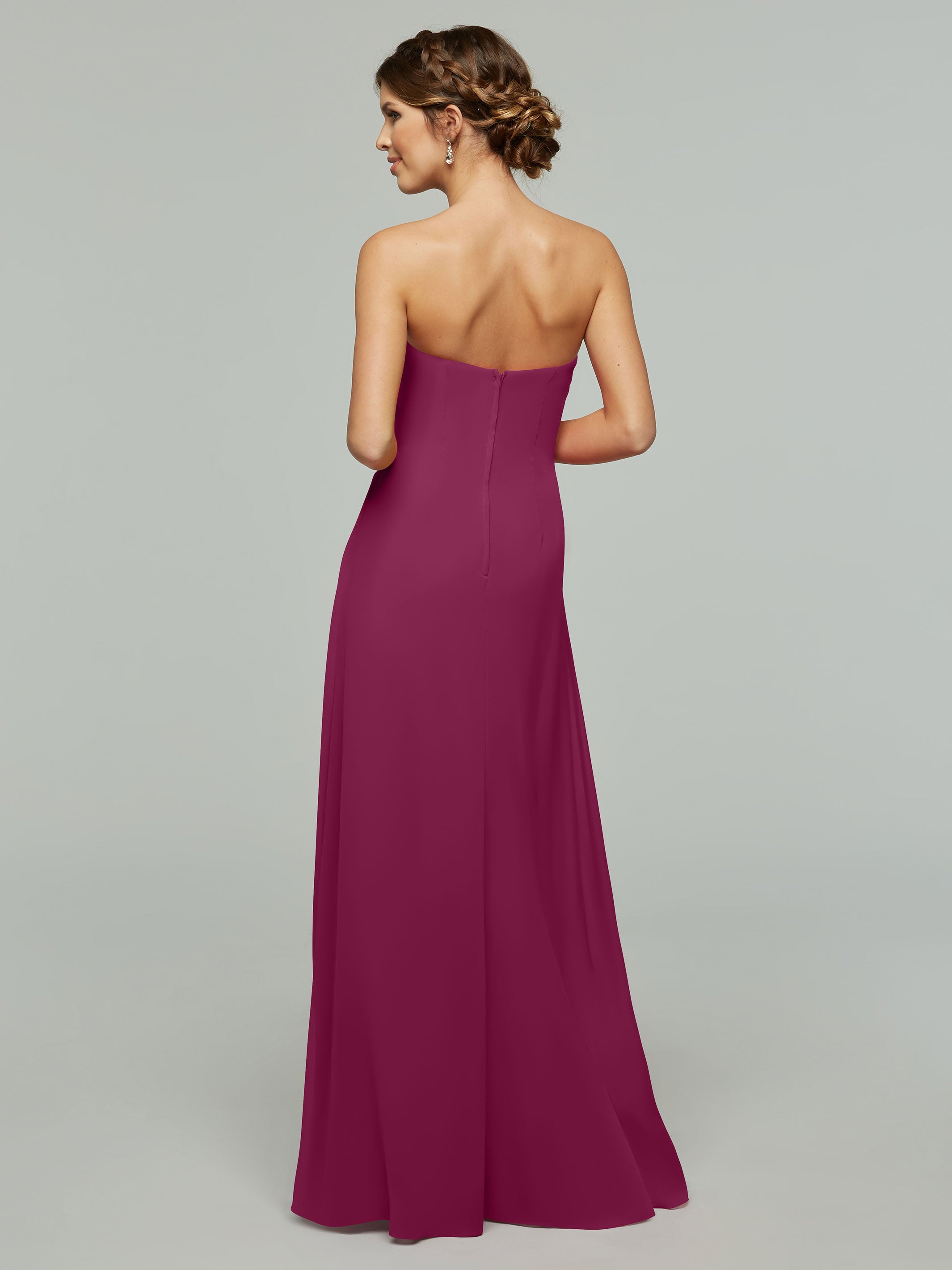 Elegant 80046 Chiffon Sheath Bridesmaid Dress with Sweetheart Neckline - Perfect for Weddings, Formal Events & Special Occasions