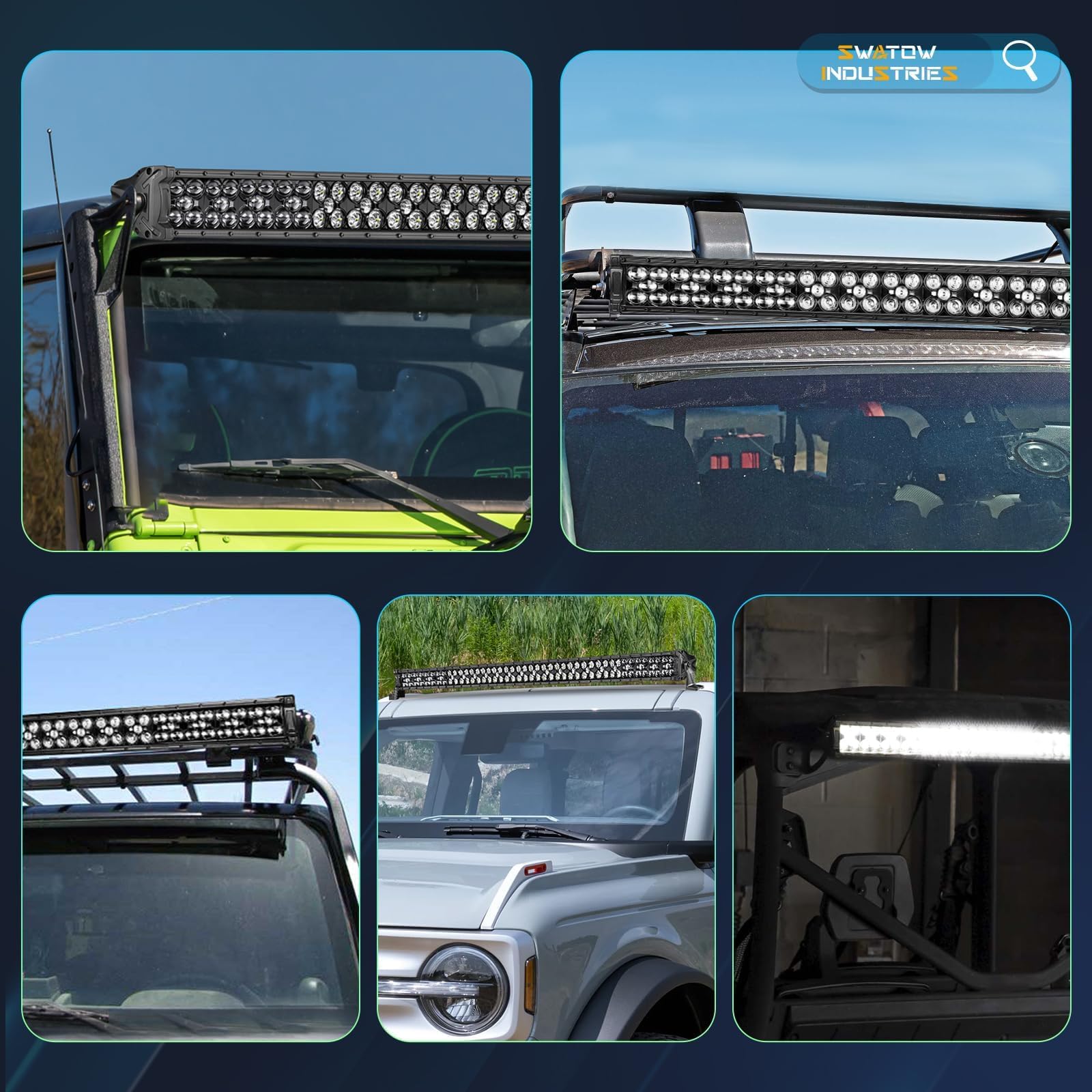 550W 50 Inch LED Light Bar - Spot Flood Combo Off-Road Driving Lights with Wiring Harness & Black Cover - Universal Fit for Wrangler, F-150, Toyota, Chevy, Ram Trucks, Pickups, SUVs & UTVs - Perfect for Night Off-Roading, Camping & Emergency Lighting