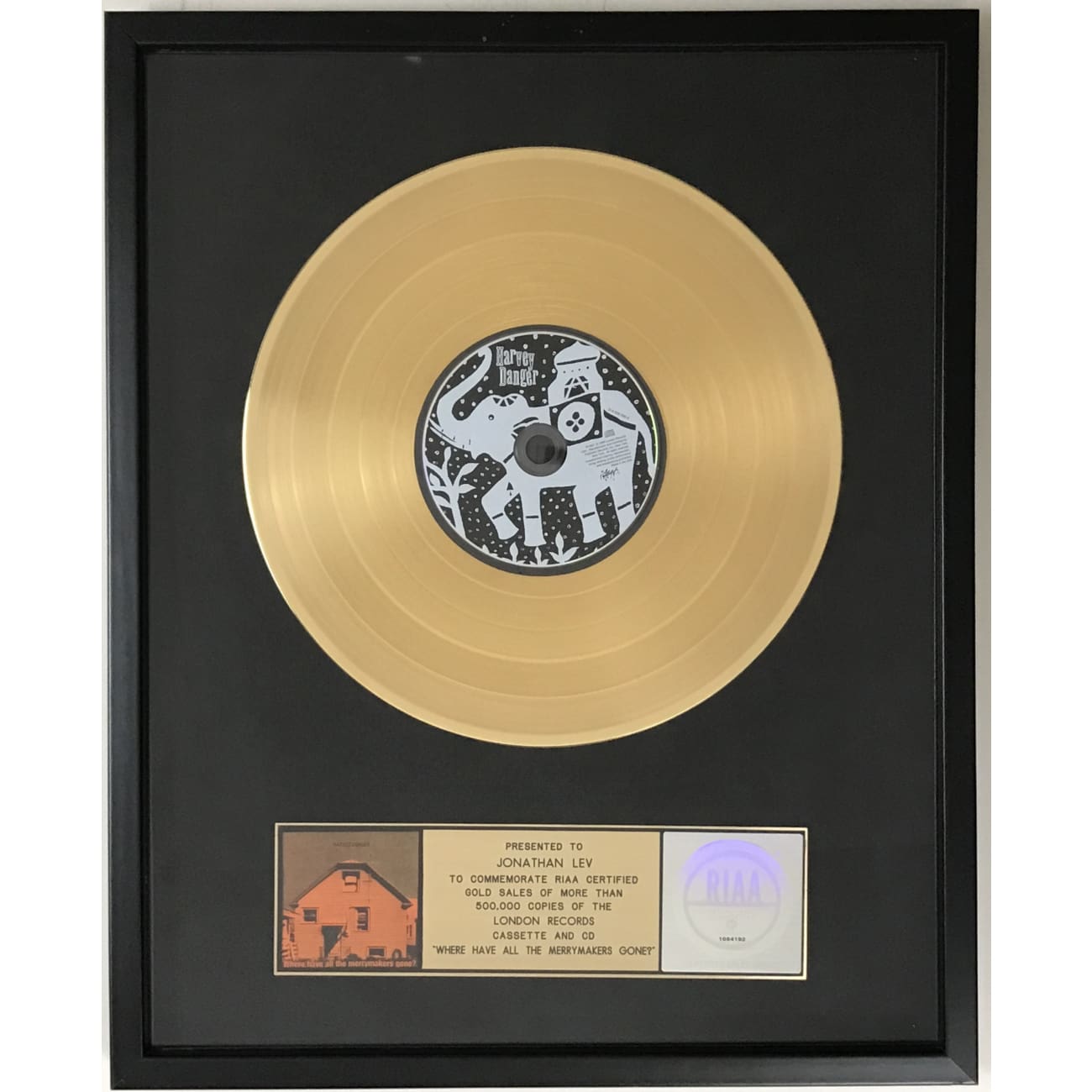 Harvey Danger 'Where Have All The Merrymakers Gone?' RIAA Gold Certified Album - Perfect for Music Collectors & 90s Alternative Rock Fans