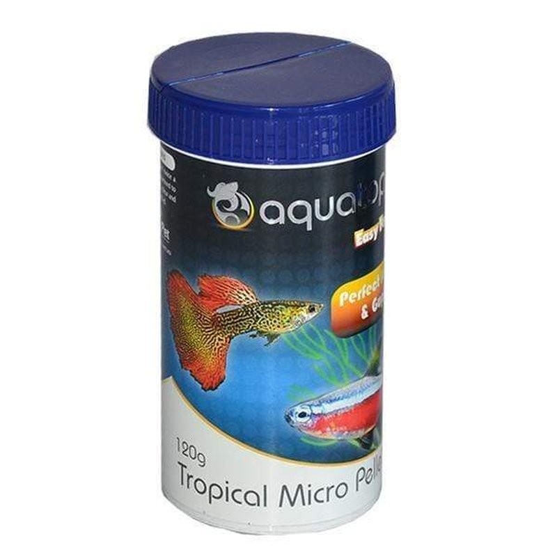 Aquatopia Tropical Micro Pellets 120g - Premium Fish Food for Tropical Fish, High Protein Nutrition for Healthy Growth - Ideal for Freshwater Aquariums and Community Tanks