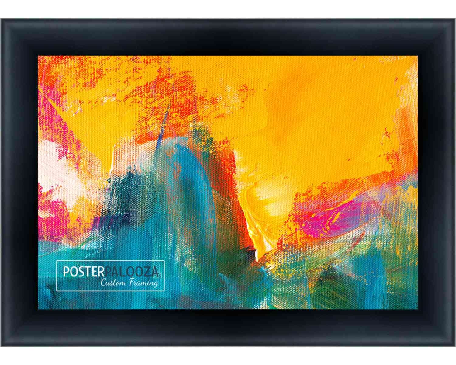 24x17 Contemporary Satin Wood Picture Frame with UV Acrylic & Foam Backing - Perfect for Wall Art, Photos, and Posters - Home & Office Decor