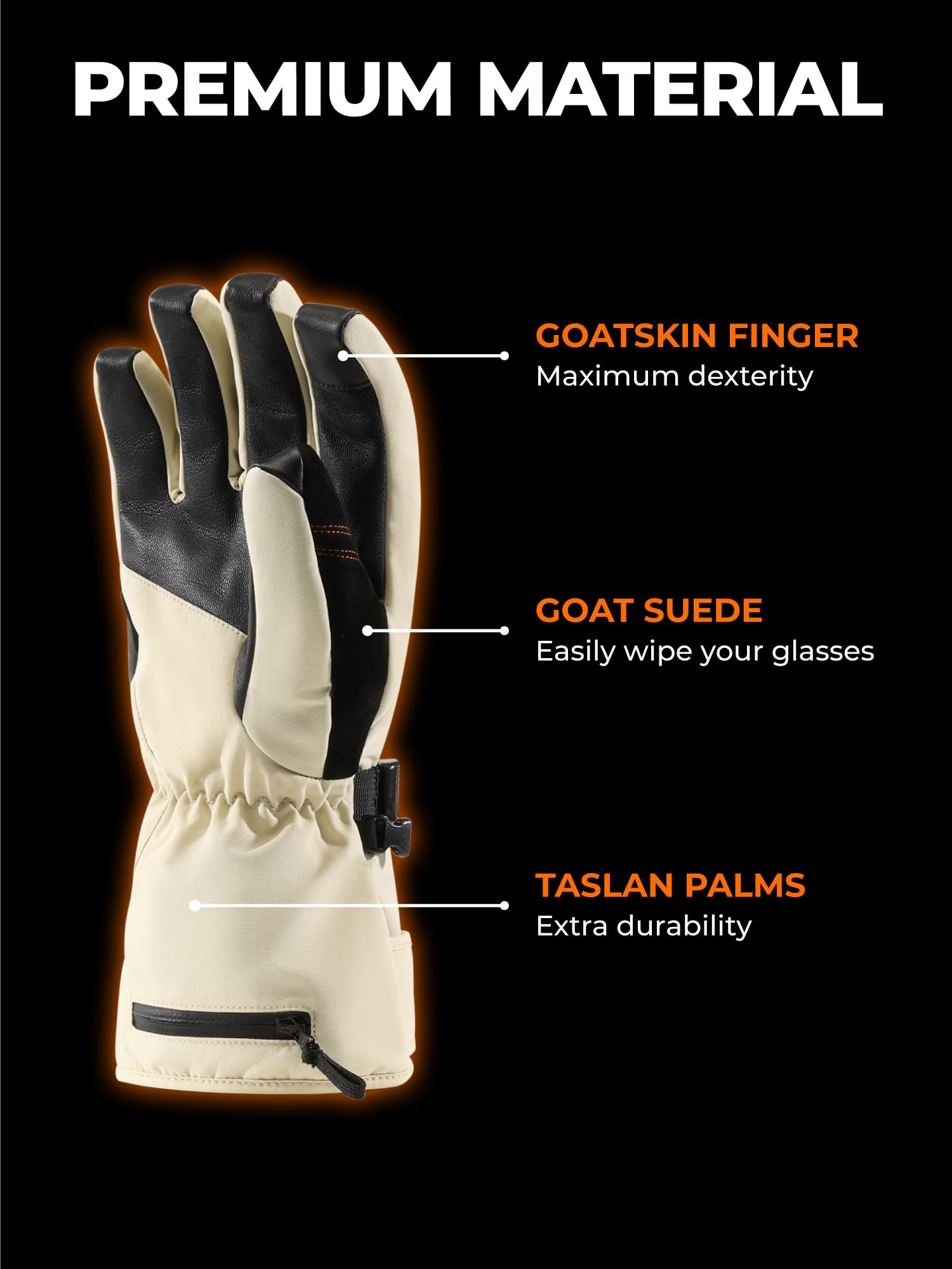 ORORO Rechargeable Heated Gloves for Men & Women - Electric Warming Gloves for Hiking, Skiing, Motorcycle Riding - Perfect for Cold Weather Outdoor Activities