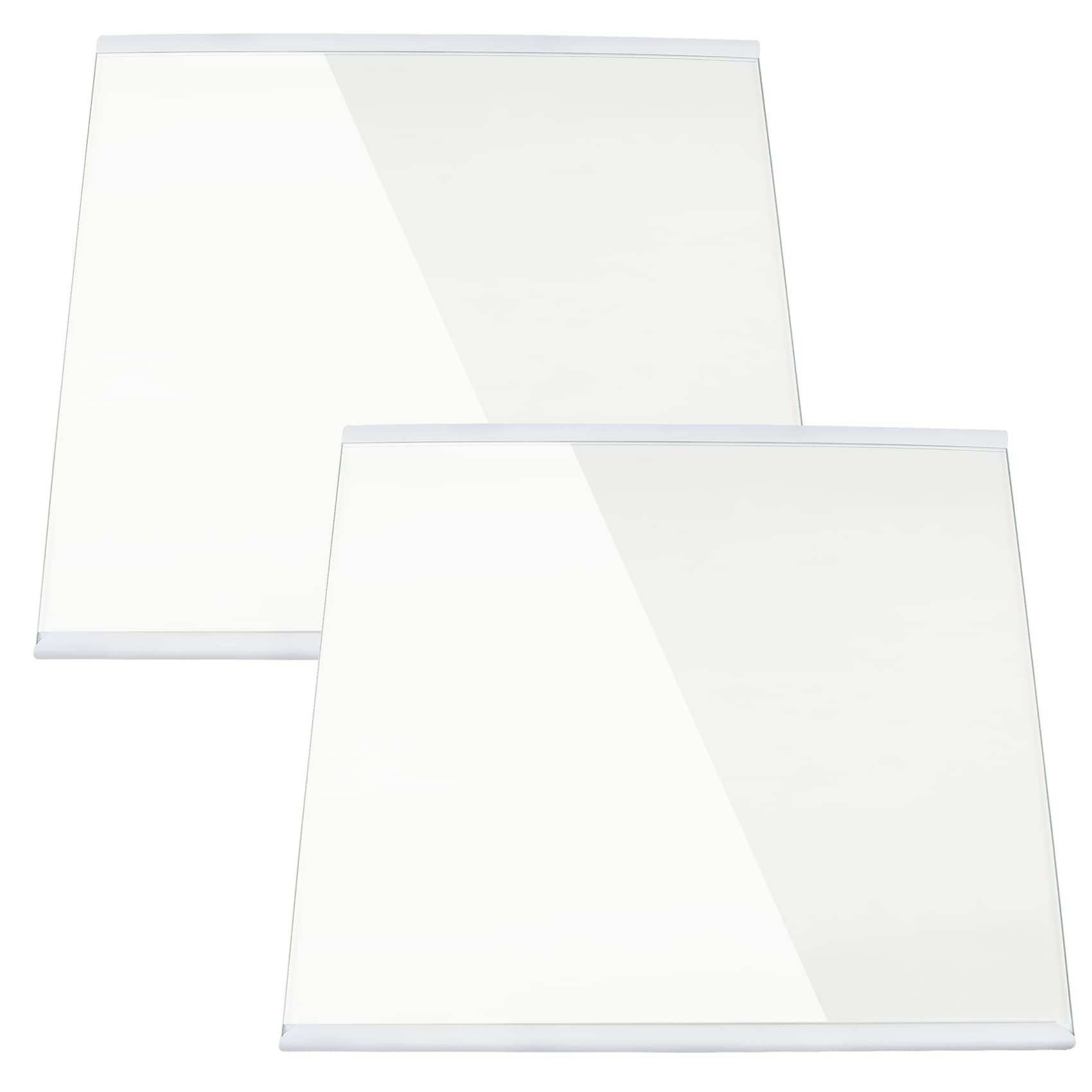 Whirlpool Freezer Glass Shelf Replacement (2-Pack) - Compatible with WRS571CIHZ04 & Other Models - Perfect for Refrigerator Organization & Storage