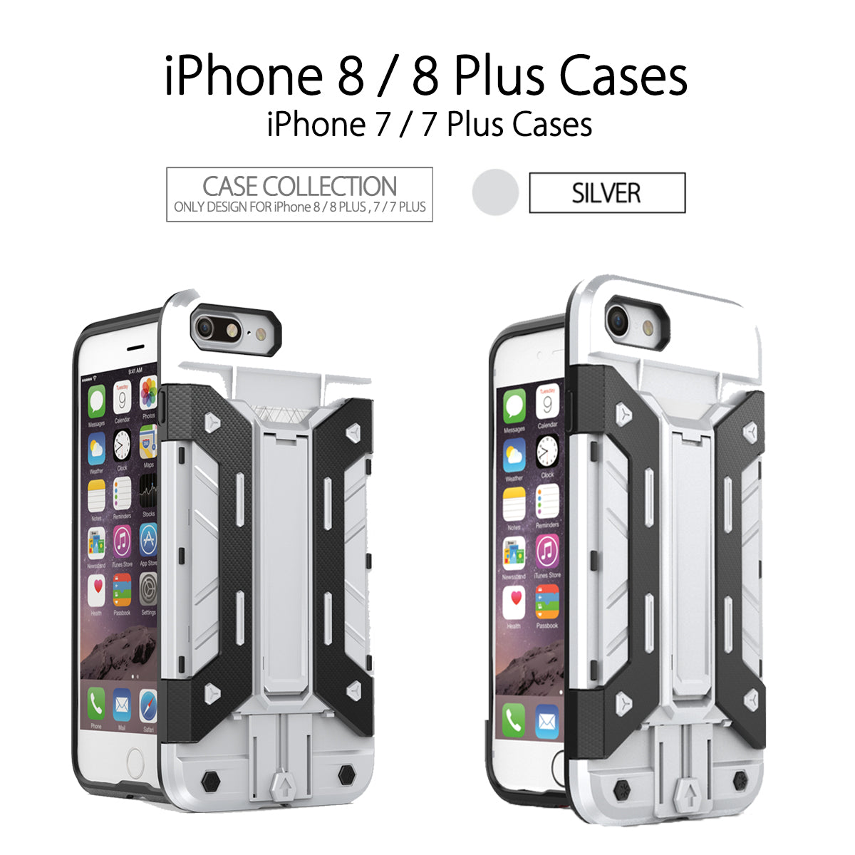 Apple iPhone SE 2nd Generation (2020) / iPhone 7 / 8 Plus Heavy Duty Shockproof Case - Rugged Protective Cover for Outdoor, Sports & Daily Use