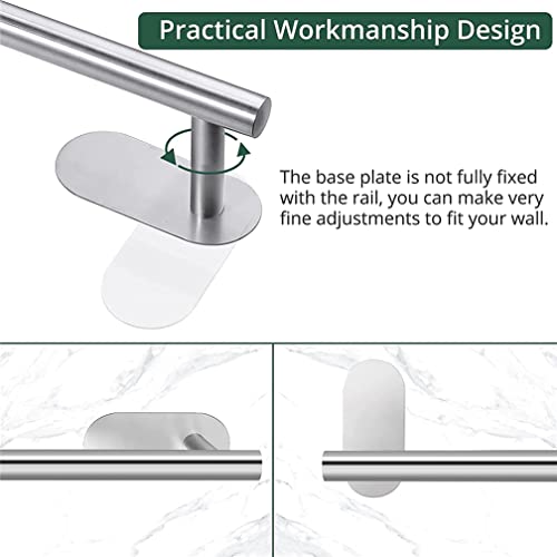 304 Stainless Steel Perforated Wall Mounted Towel Rack - Single Hanging Bathroom Towel Holder with Rustproof Design for Kitchen, Bathroom & Laundry Room - Perfect for Organizing Hand Towels, Dish Towels and Washcloths