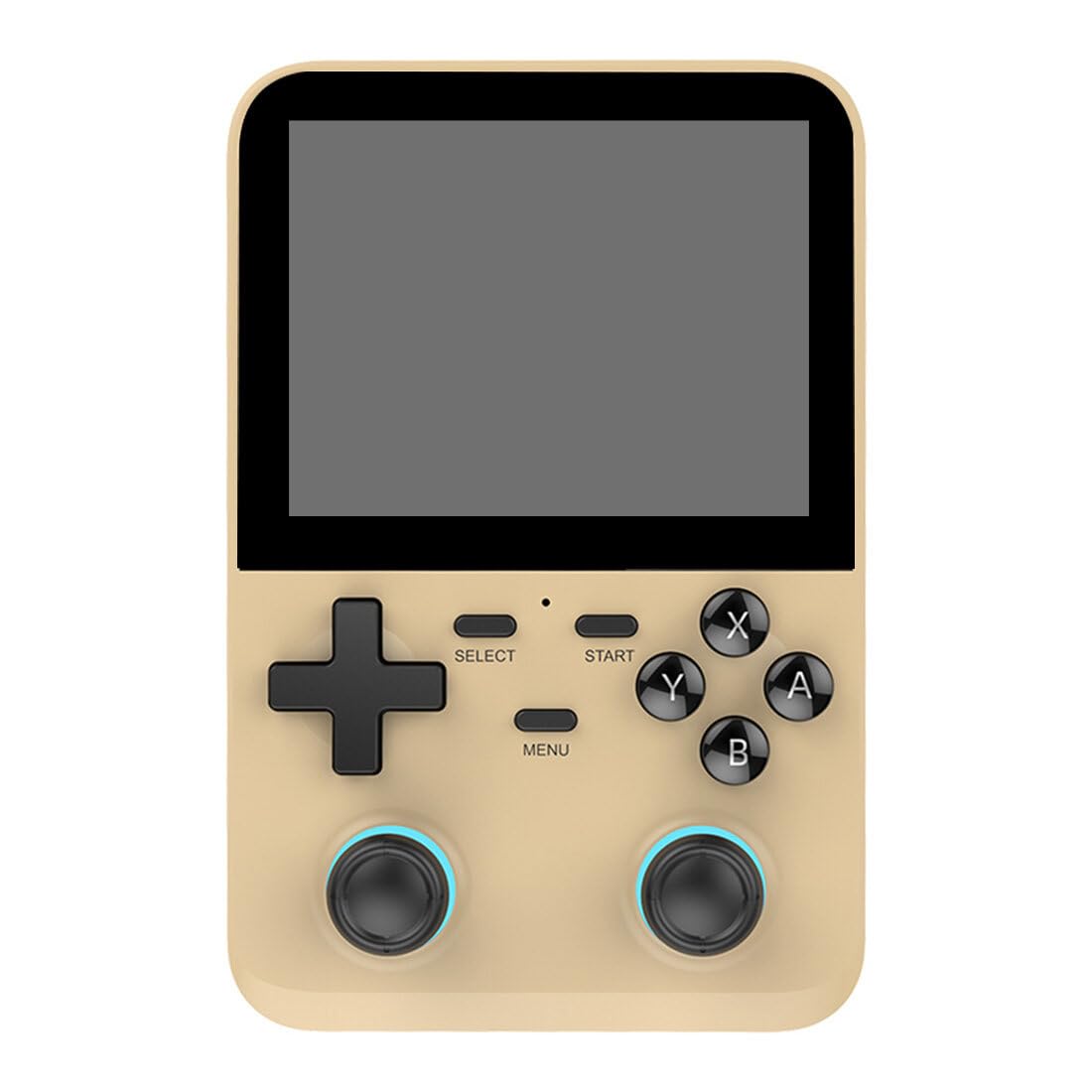 DECI D007 3.5-Inch Handheld Retro Arcade Game Console - Portable HD Gaming System with Dual 3D Joysticks, Open Source Emulator, 3500mAh Rechargeable Battery - Perfect for Kids & Adults (Champagne) | Great for Travel, Commuting & Retro Gaming Nostalgia