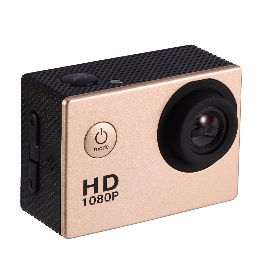 SUUNY Waterproof Action Camera 4K HD Mini DV Sports Camera for Outdoor Cycling, Diving, Skiing & Adventure - Gold (Ideal for Vlogging, Travel & Extreme Sports)