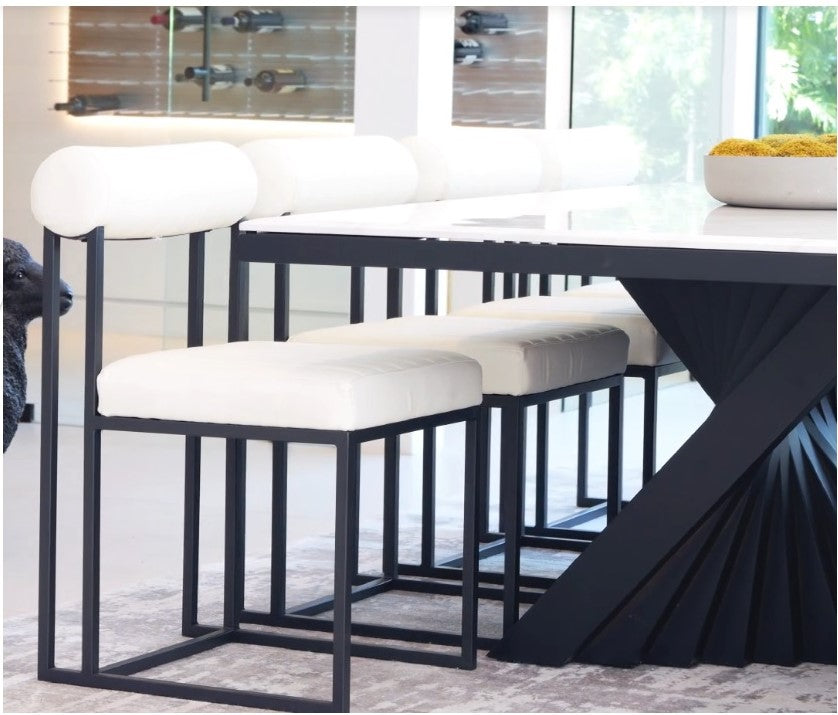 Milo Black Dining Table Set for 10 - Modern 10-Person Dining Room Table with Chairs - Perfect for Family Gatherings, Dinner Parties & Entertaining Guests