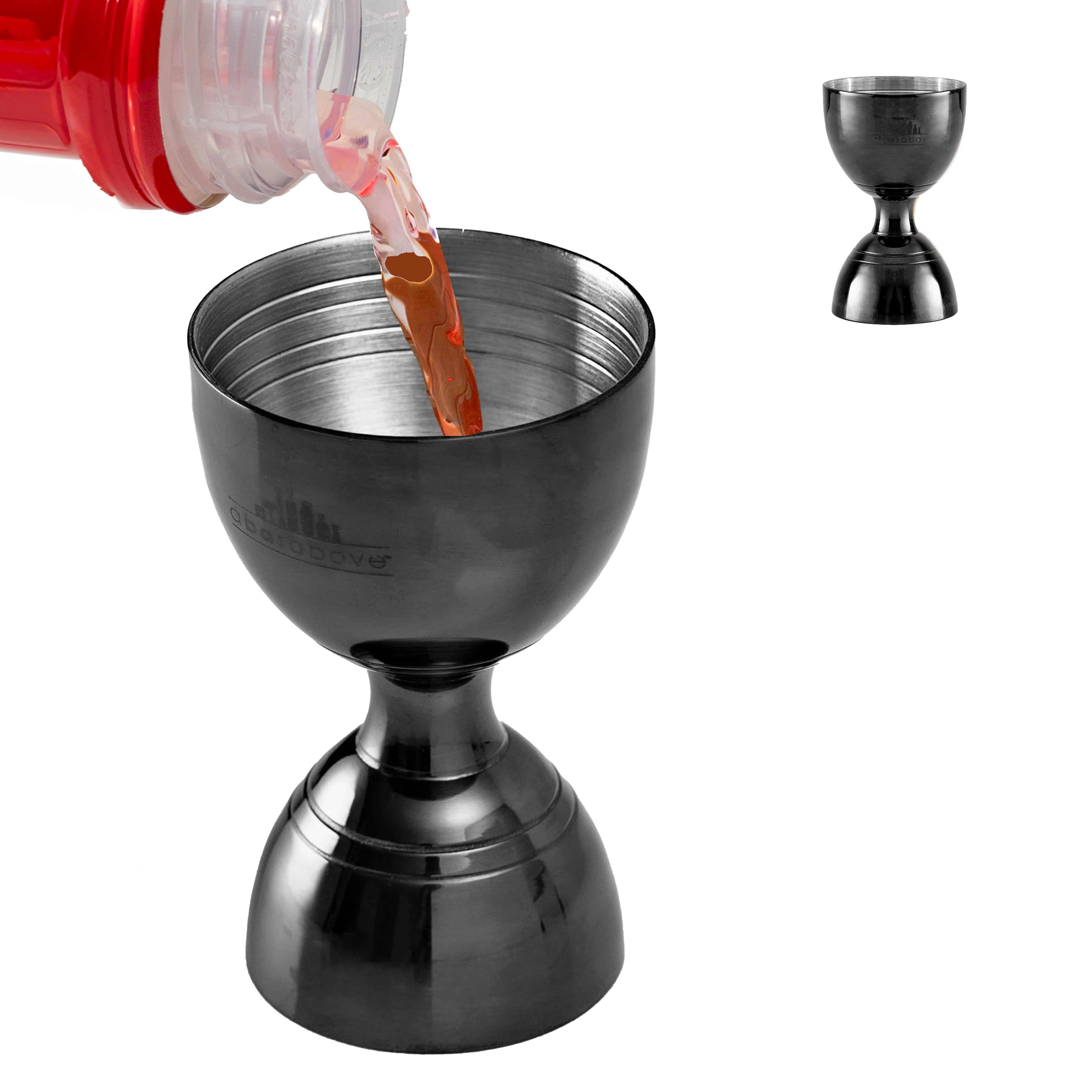 Premium Black Bell Jigger - Professional Cocktail Measuring Tool for Bartenders & Home Mixologists | Perfect for Crafting Martinis, Old Fashioned & More