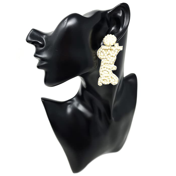 Elegant Beaded Pearl Bridal Earrings for Wedding – Perfect for Brides, Bridesmaids, and Formal Occasions