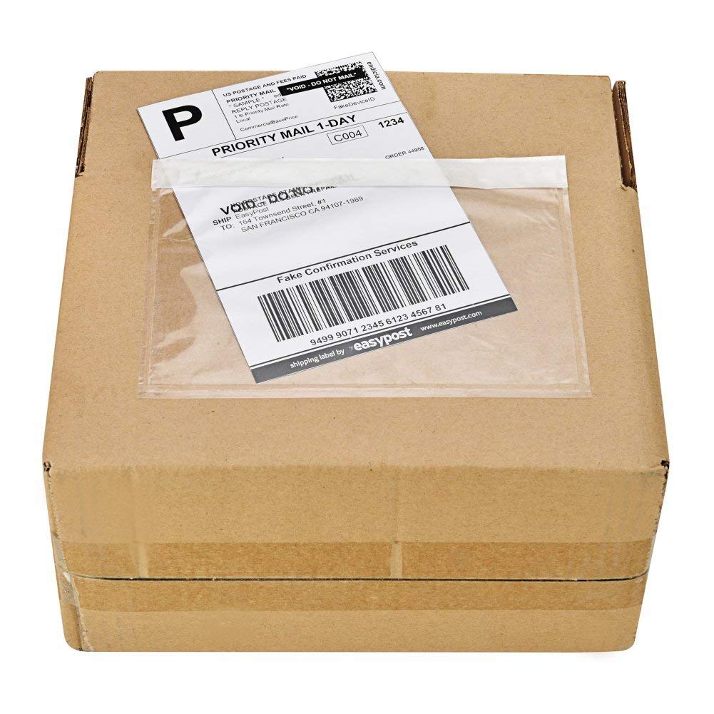 9527 Clear Adhesive Top Loading Packing List Envelopes 7.5 x 5.5 Inches - 4000 Pack Shipping Label Sleeves for Ecommerce, Amazon FBA & USPS - Perfect for Small Business Inventory & Order Fulfillment