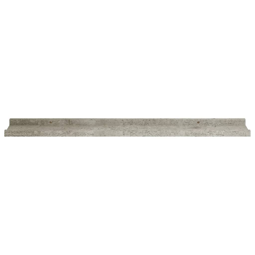 Floating Shelf Wall Mount - Set of 4 Concrete Gray Wall Shelves (31.5