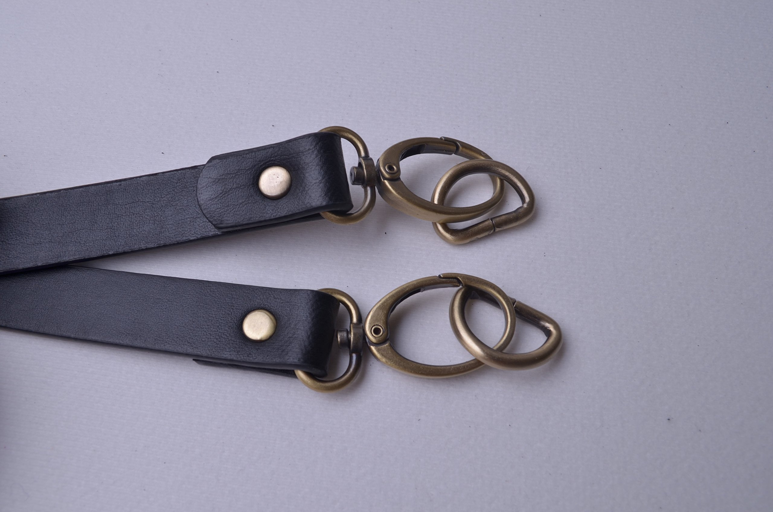 Wento 2PCS 25.5 Inches Long PU Leather Purse Handles - Replacement Bag Straps for Handbags, Totes & Purses - Durable & Stylish Accessory for DIY Bag Repair & Crafting Projects