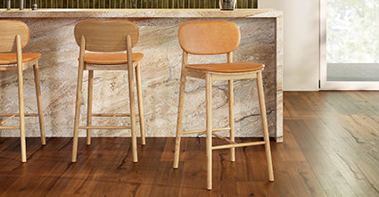 Bonato Leather Counter Stool - Modern Bar Stool with Cushioned Seat, Adjustable Height for Kitchen Island, Breakfast Bar & Home Decor