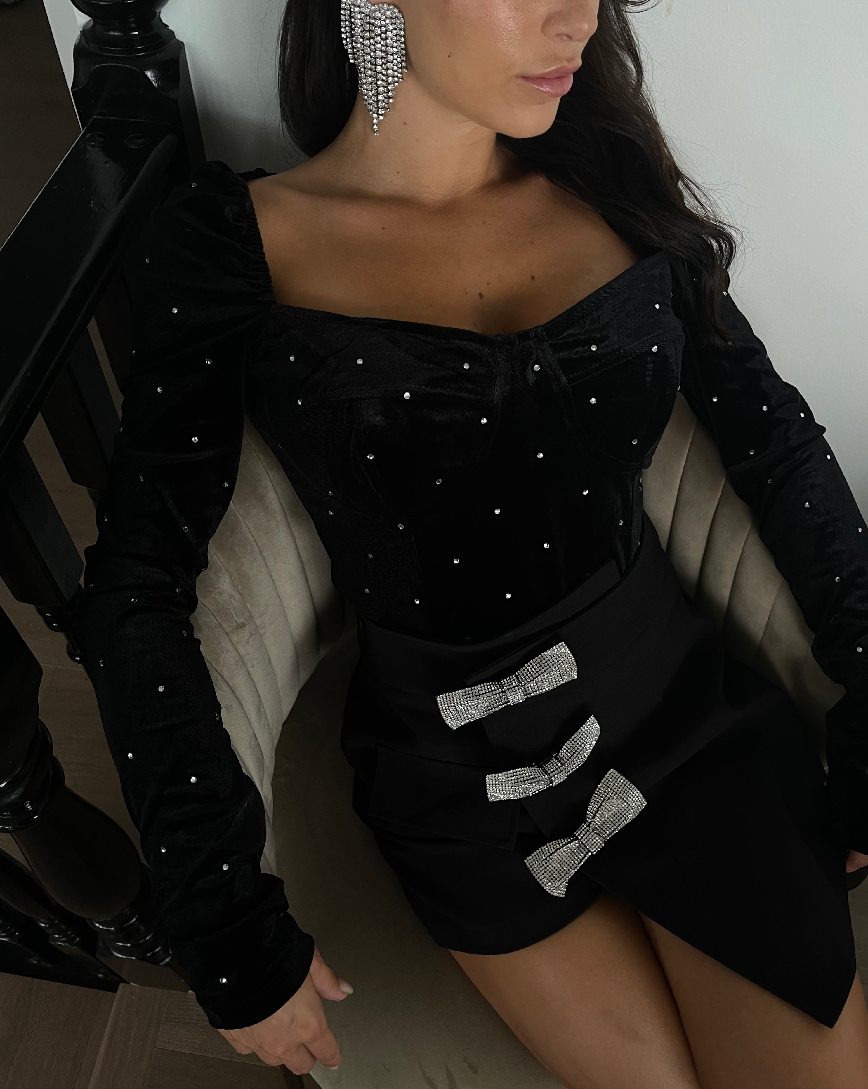 Luna Sparkle Bodysuit for Women - Glitter Sequin Party Jumpsuit, Sexy Clubwear & Festival Outfit - Perfect for NYE, Bachelorette & Night Out
