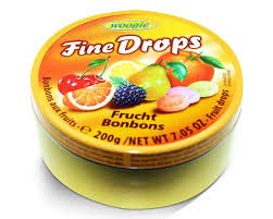 WOOGIE German Fine Drops Variety Mix - 3 Pack Sanded Fruit Candy Assortment (Lemon, Forest Berry) 7.05oz (200g) - Perfect for Office Snacks, Party Favors & Gift Baskets