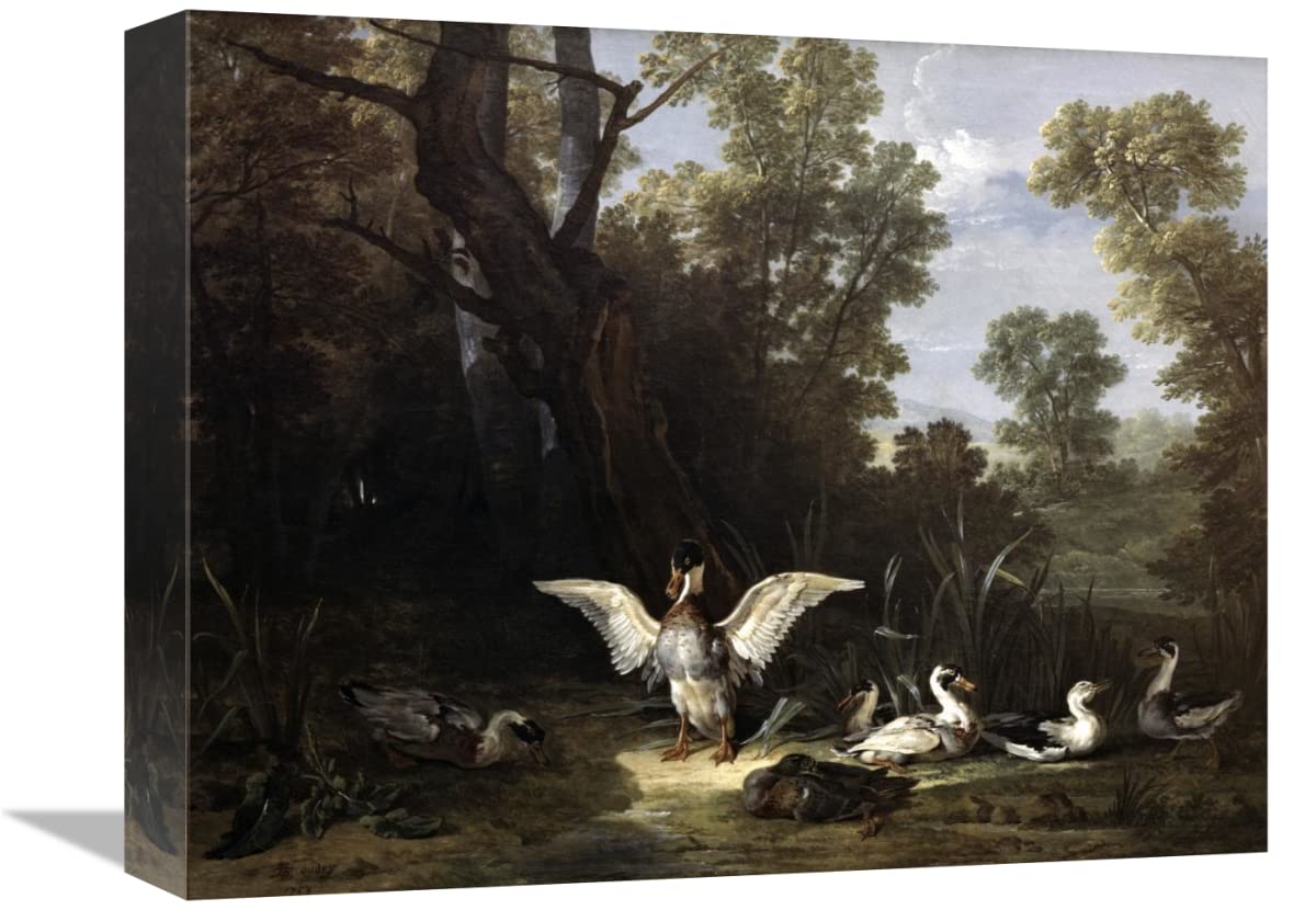 16 Inch Ducks Art Print by Jean-Baptiste Oudry - Vintage Waterfowl Painting Reproduction - Perfect for Home Decor, Office Wall Art & Duck Hunting Enthusiasts