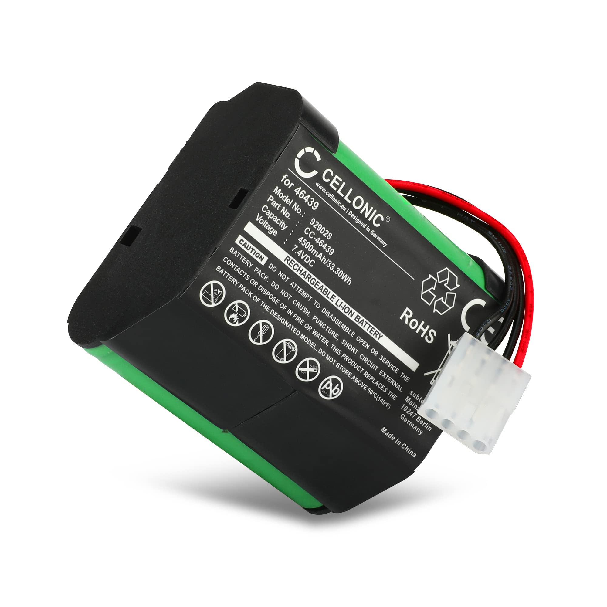 CELLONIC 4500mAh Replacement Battery for Vorwerk Kobold VR100 & VX100 (Compatible with Vorwerk 46439) - Perfect for Home Cleaning Robots and Cordless Vacuums