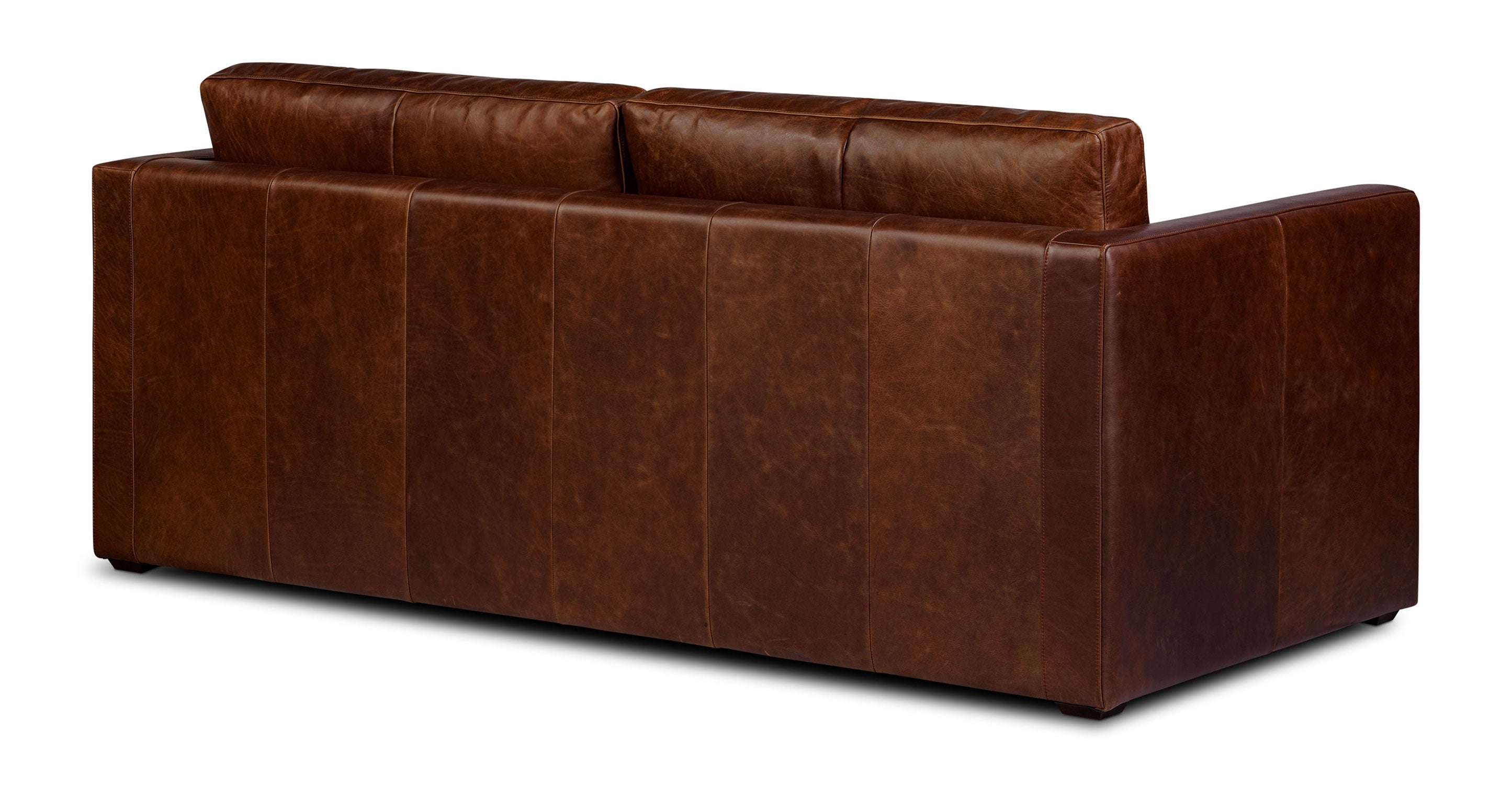 Napa 82 Leather Pull Out Convertible Sleeper Sofa - Premium Genuine Leather Sectional Couch with Chaise Lounge for Living Room, Bedroom & Guest Room | Perfect for Small Spaces, Apartments & Home Theater
