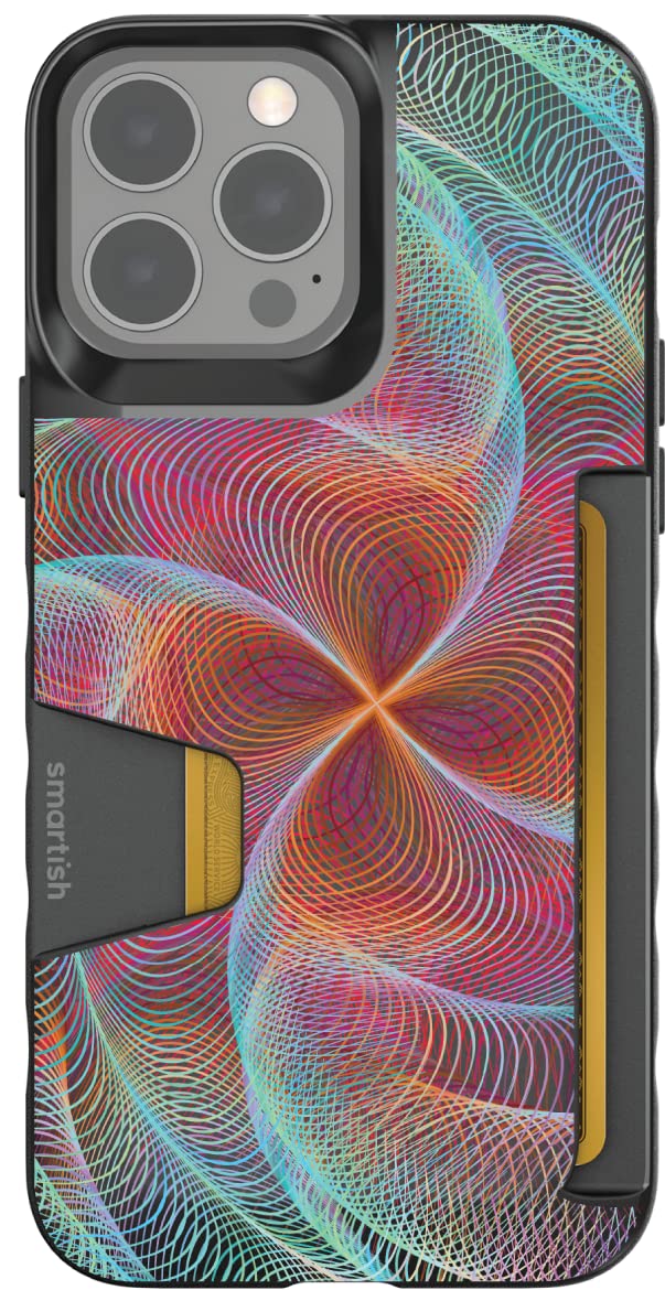 Smartish Kaleidoscope iPhone 13 Pro Max Wallet Case - Slim Protective Credit Card Holder with Wallet Slayer Vol 1 Design | Perfect for Everyday Use, Travel & Business Meetings