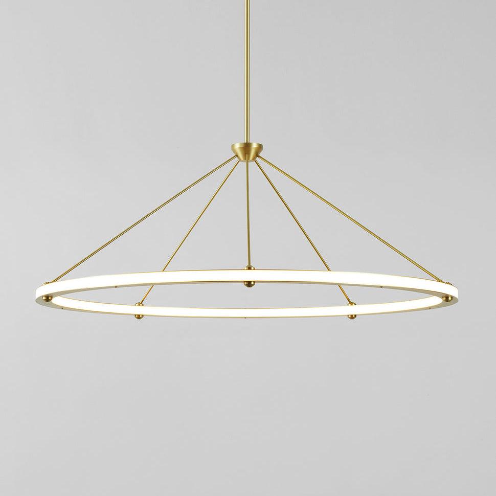 Modern Cascading Ring Circle Pendant Light - Elegant Hanging Chandelier for Dining Room, Living Room, Bedroom & Kitchen Lighting Decor