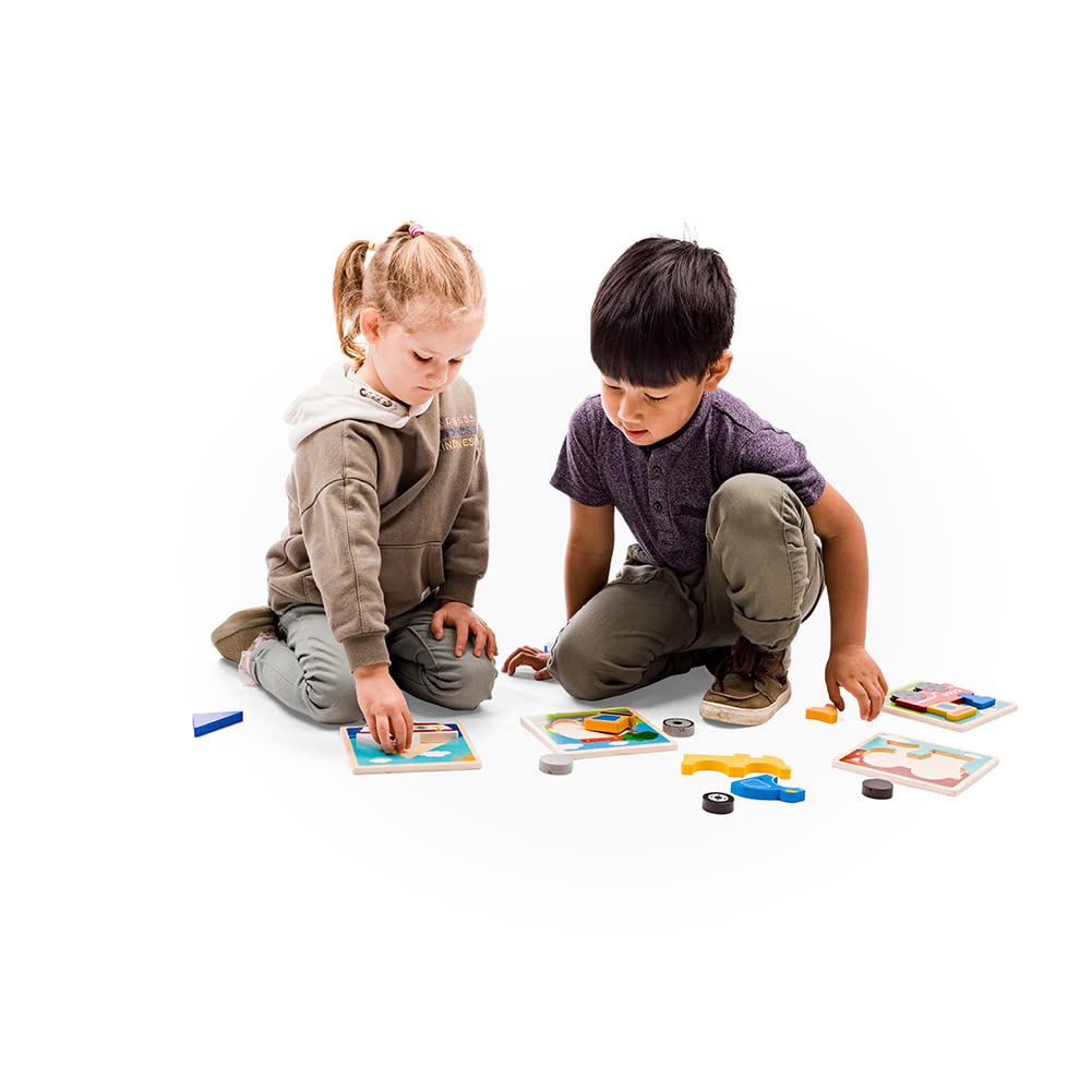 Bigjigs Toys Chunky Wooden Boat Lift-Out Puzzle for Toddlers - Educational Shape Learning Toy for 1 2 3 Year Olds - Perfect for Early Childhood Development & Montessori Playtime