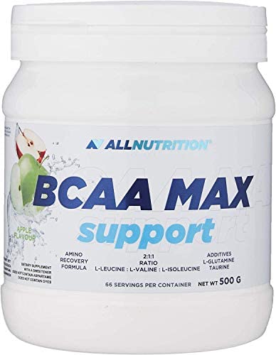 Allnutrition BCAA Max Support 500g Powder - Premium Branched Chain Amino Acids for Muscle Recovery & Growth - Ideal for Workout, Fitness & Bodybuilding