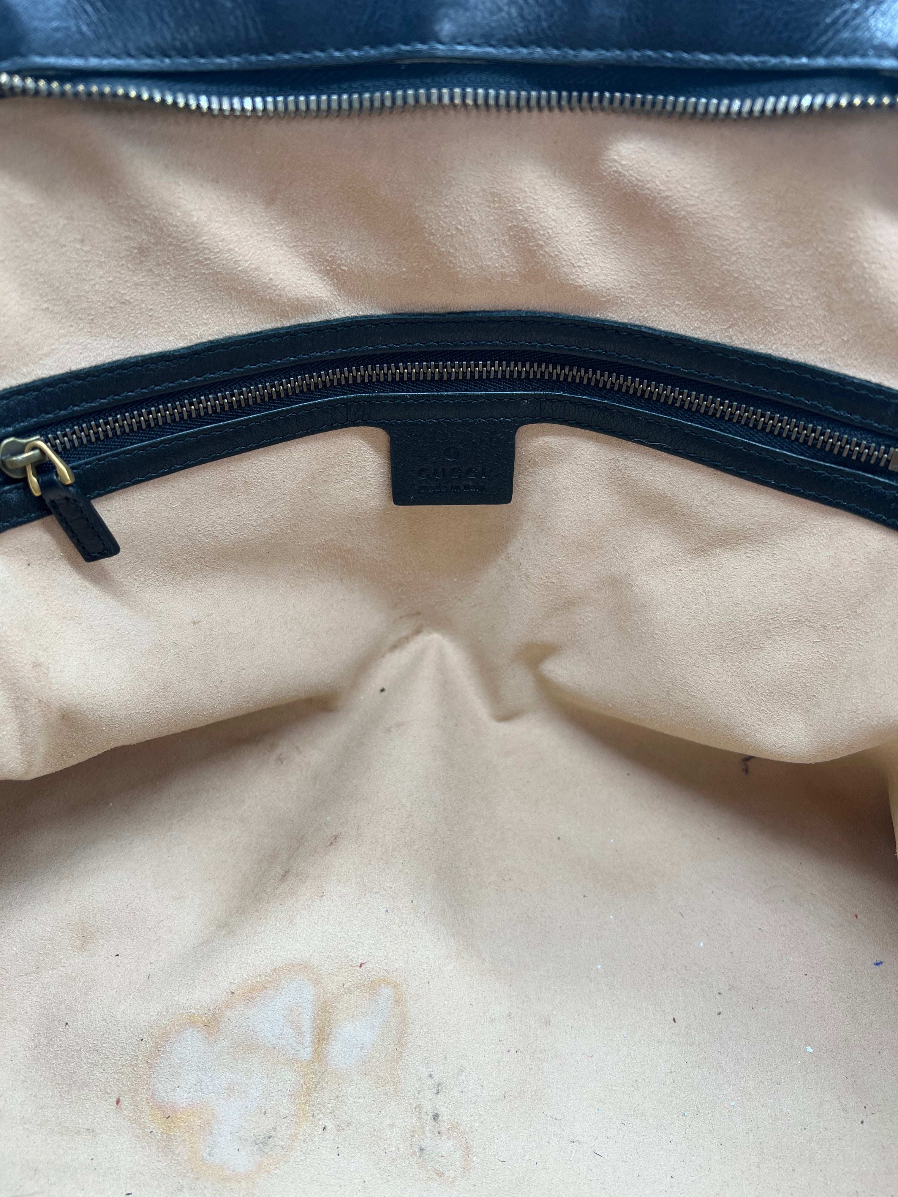 Gucci Black Leather Large Re(Belle) Dome Satchel Bag for Women - Luxury Designer Handbag for Work, Travel & Evening Events